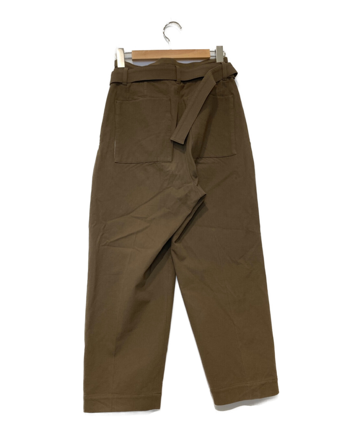 中古・古着通販】SEEALL (シーオール) BELTED BUGGY PANTS ブラウン