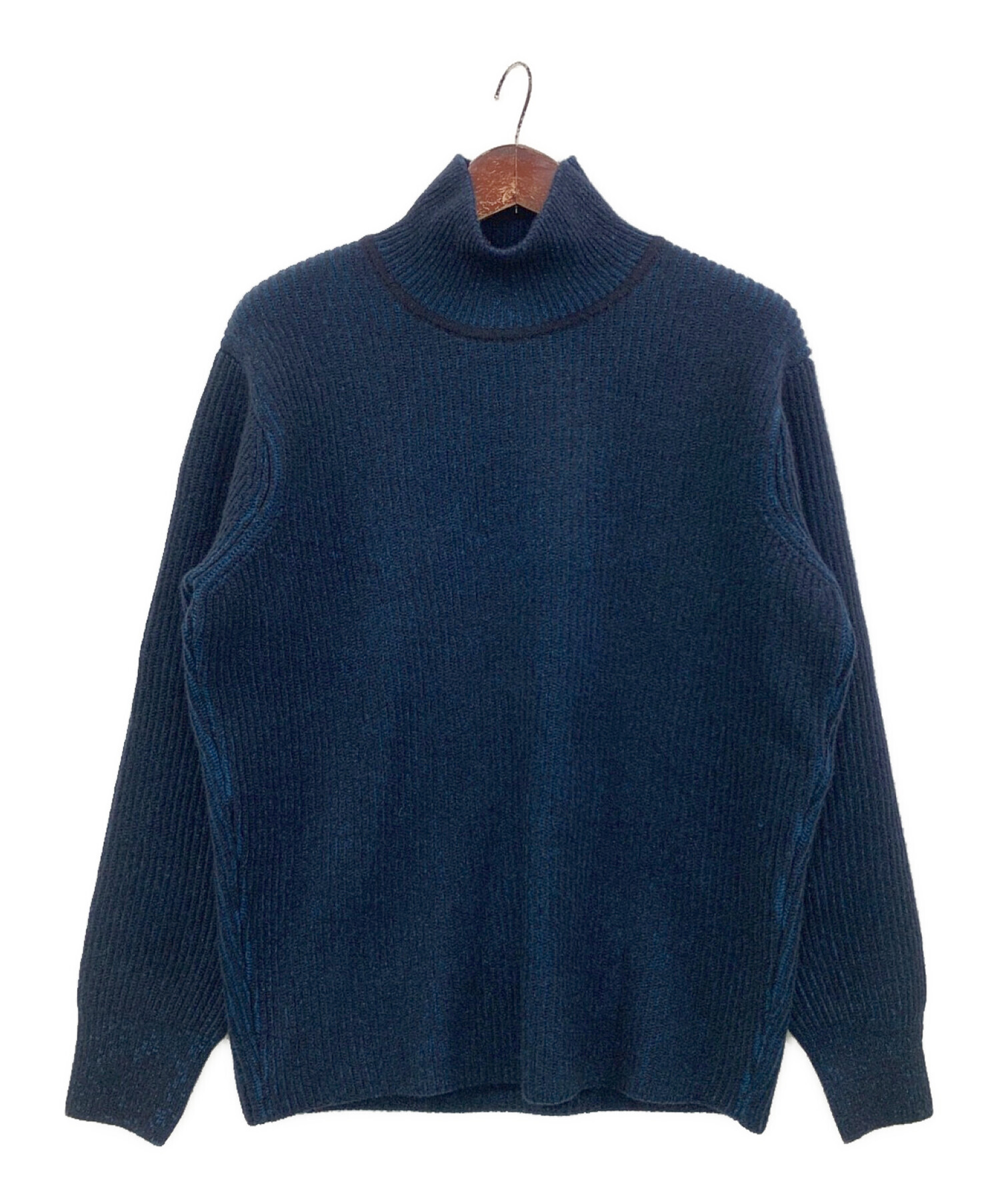 中古・古着通販】MAISON KITSUNE (メゾンキツネ) RIBBED KNIT ネイビー