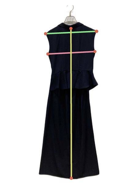 【中古・古着通販】HER LIP TO (ハーリップトゥ) Gramercy Wrap Midi Dress グラマシー ラップ ミディ ドレス  ワンピース ネイビー サイズ:M｜ブランド・古着通販 トレファク公式【TREFAC FASHION】スマホサイト