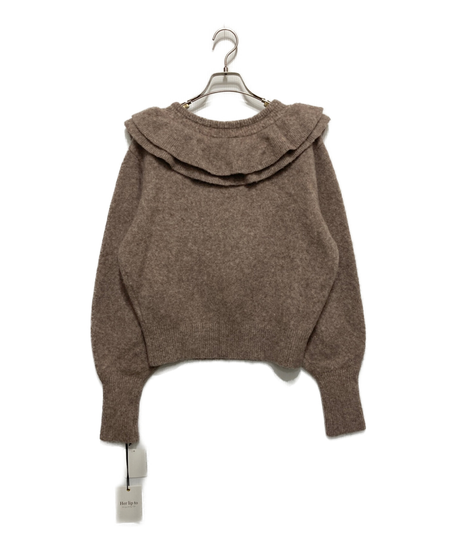 Her lip to (ハーリップトゥ) Lace Up Wool blend Pullover ブラウン サイズ:Free