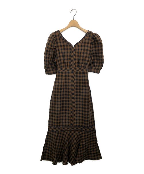 【中古・古着通販】HER LIP TO (ハーリップトゥ) Istres Linen Mermaid Dress ブラウン  サイズ:M｜ブランド・古着通販 トレファク公式【TREFAC FASHION】スマホサイト