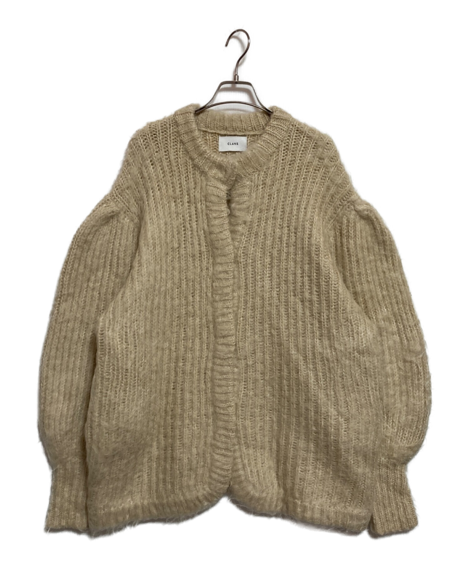 CLANE (クラネ) COLOR MOHAIR SHAGGY CARDIGAN ベージュ サイズ:S