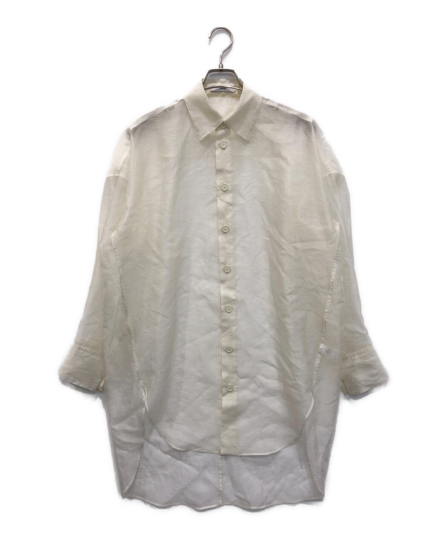 ASTRAET (アストラット) オーガンジーレギュラーカラーシャツ オフホワイト サイズ:表記なし