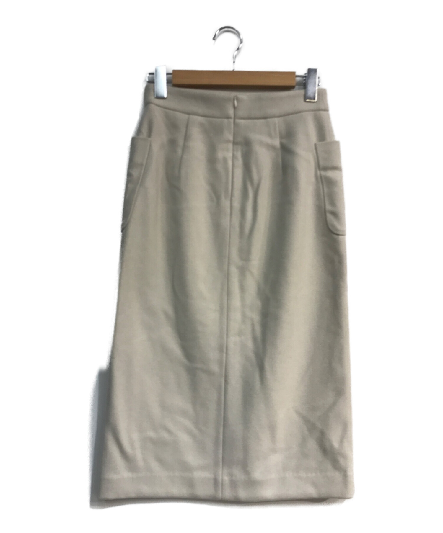 SLOBE IENA (スローブ イエナ) ソフトメルトンタイトスカート ベージュ サイズ:36