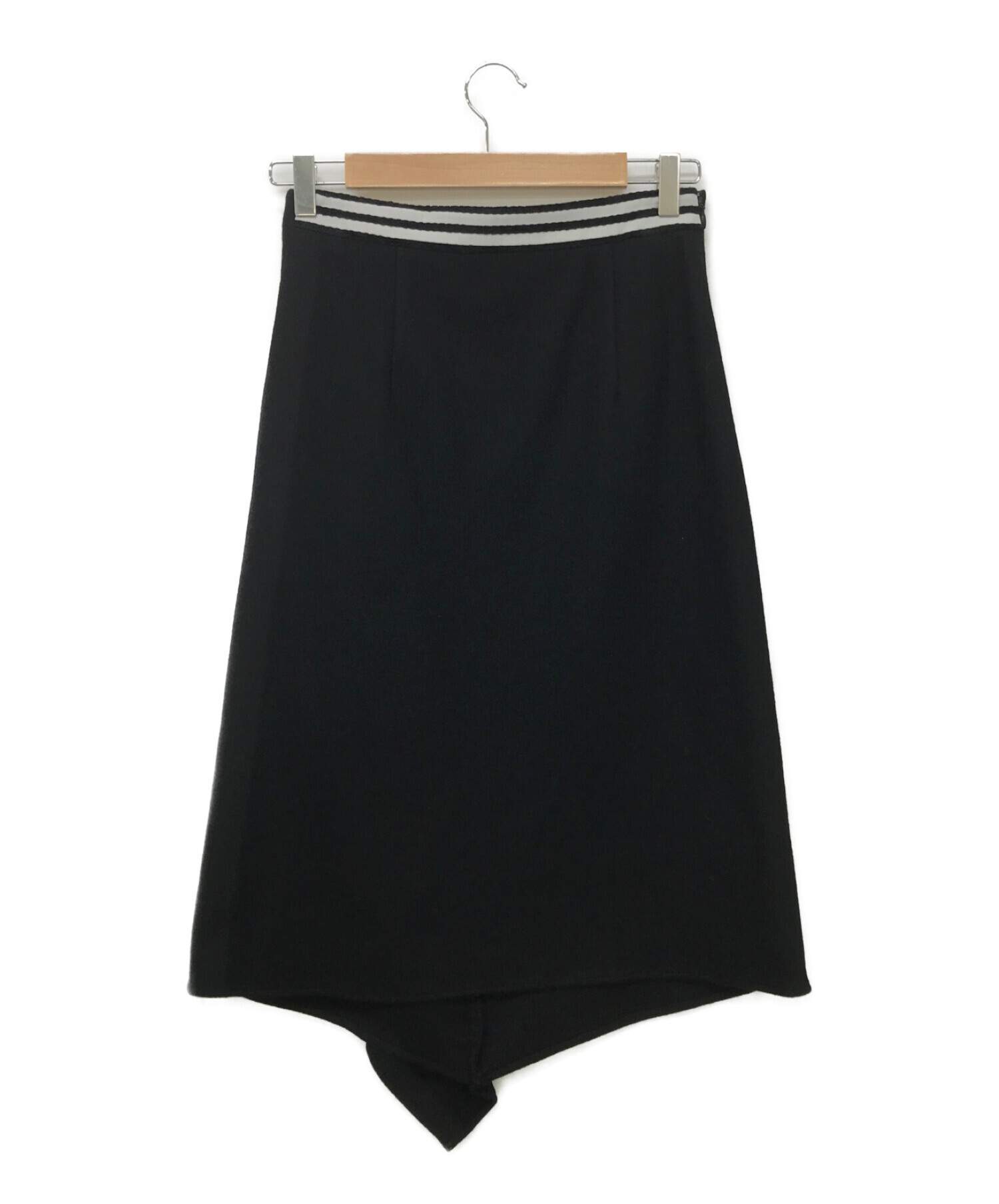 BORDERS at BALCONY (ボーダーズアットバルコニー) MELTON JERSEY SKIRT ブラック サイズ:36