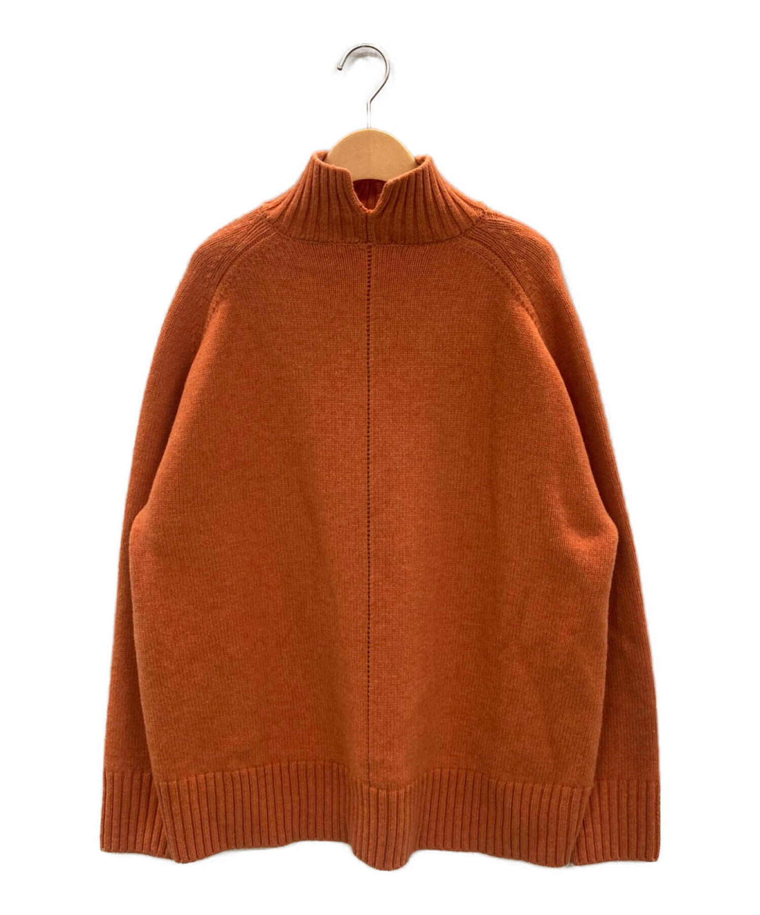 中古・古着通販】CINOH (チノ) WOOL OVERSIZE HI NECK KNIT オレンジ