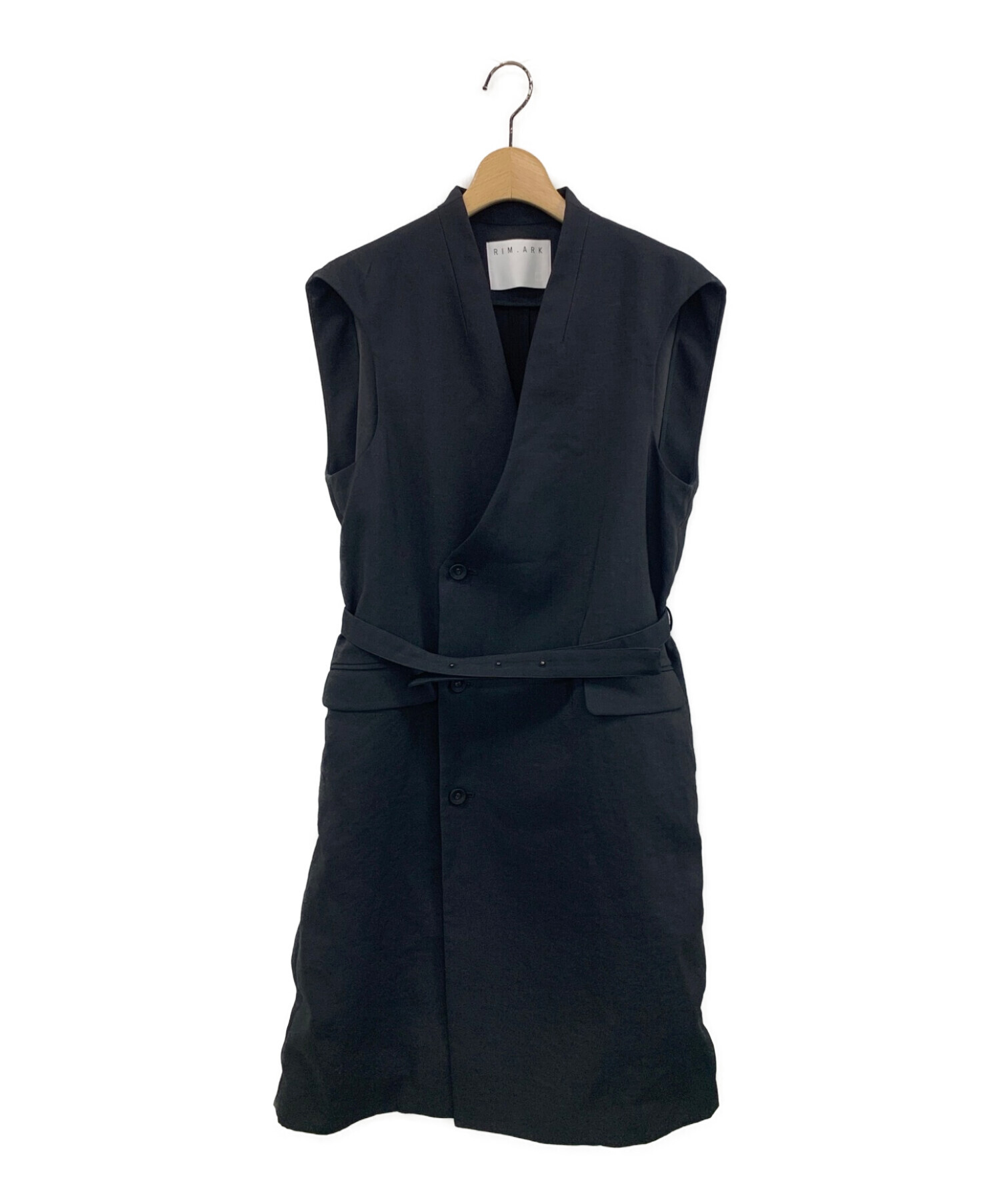 RIM.ARK (リムアーク) Nocollar box shape vest ブラック サイズ:36