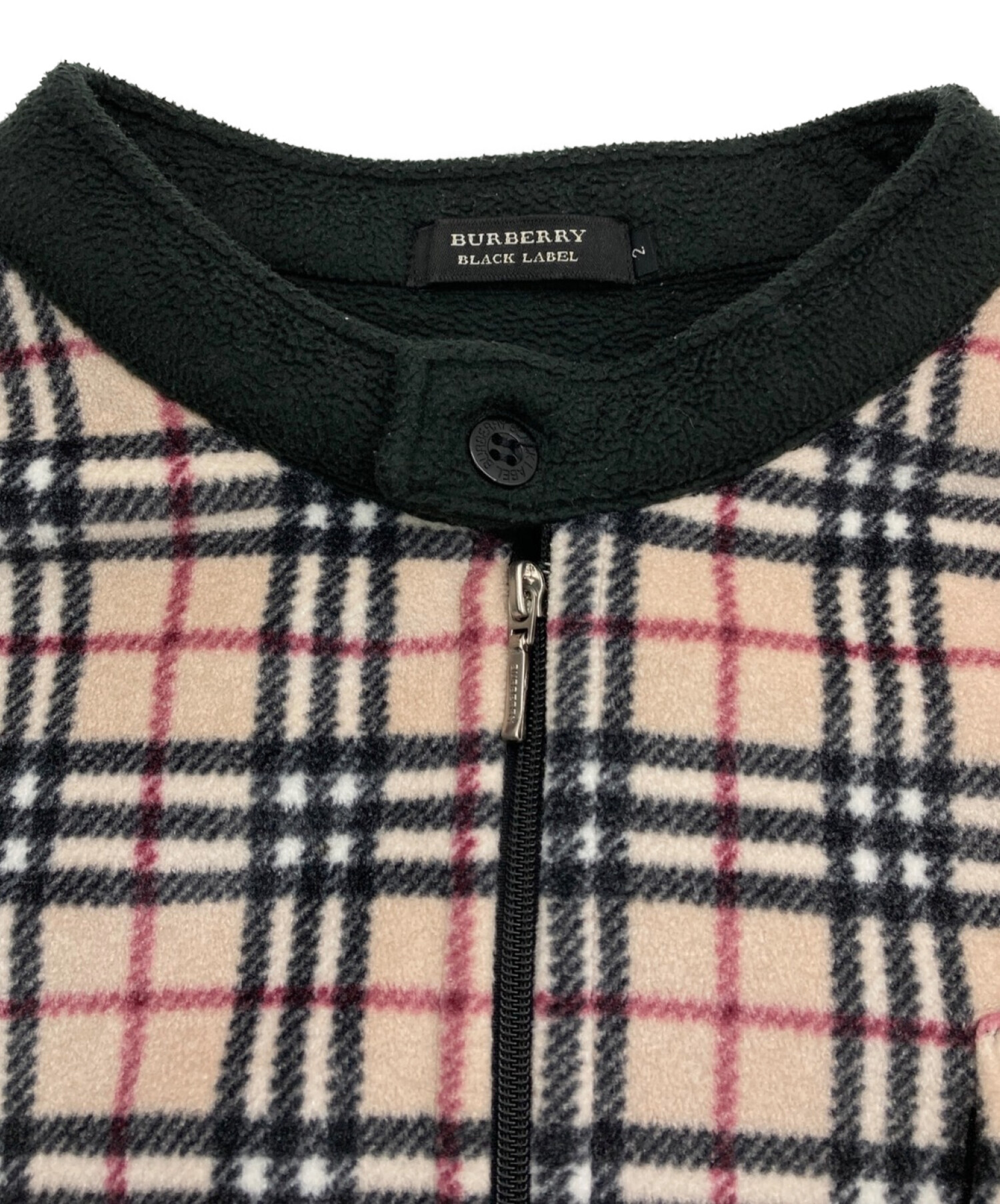 BURBERRY BLACK LABEL (バーバリーブラックレーベル) フリースジャケット ブラック サイズ:2