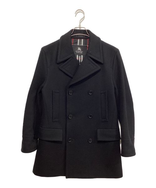 【中古・古着通販】BURBERRY BLACK LABEL (バーバリーブラックレーベル) Pコート ブラック サイズ:2｜ブランド・古着通販  トレファク公式【TREFAC FASHION】スマホサイト