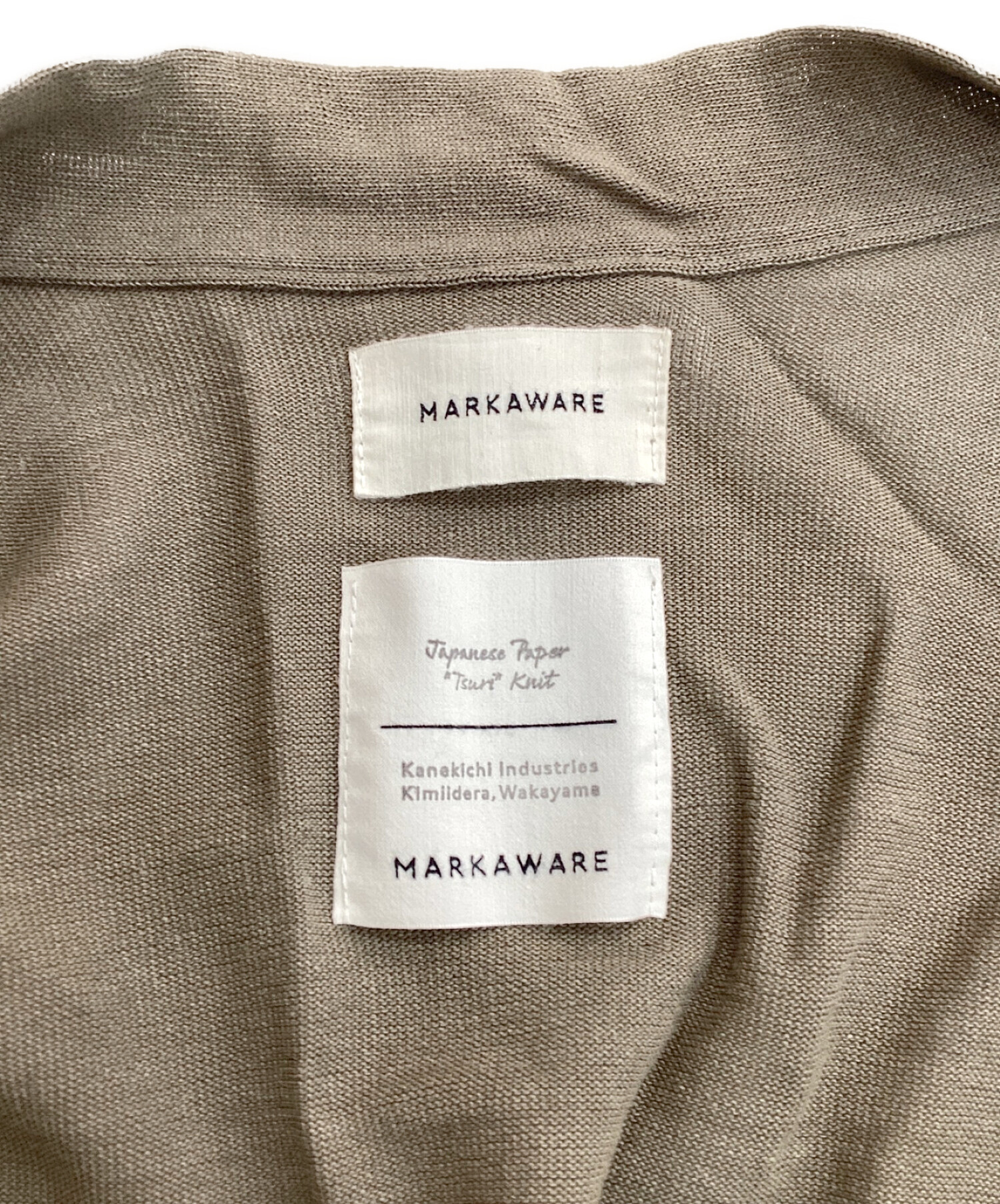 中古・古着通販】MARKAWARE (マーカウェア) PAPER TSURI KNIT JAPANESE