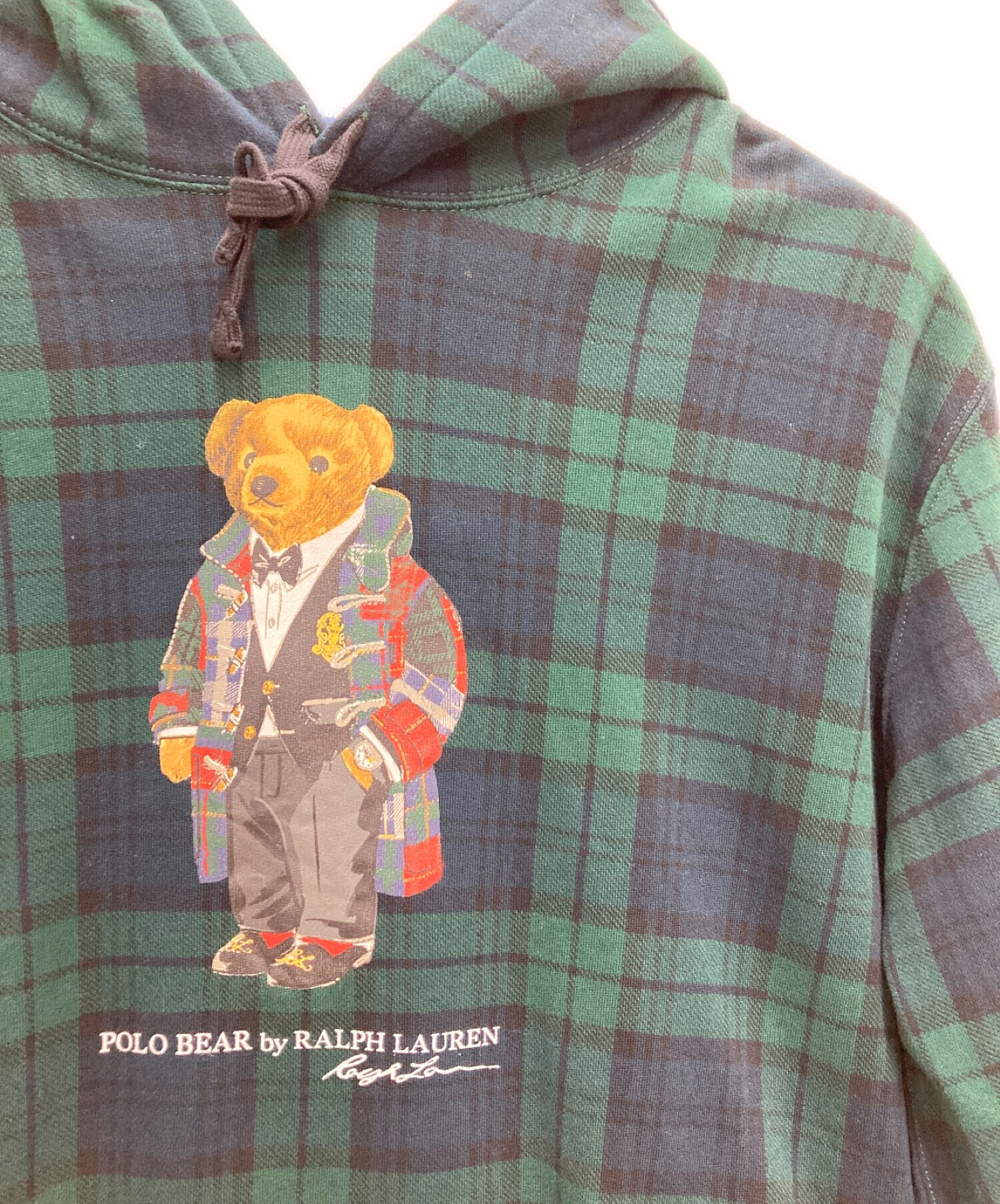 RALPH LAUREN (ラルフローレン) ポロベアタータンチェックパーカー グリーン サイズ:L 未使用品