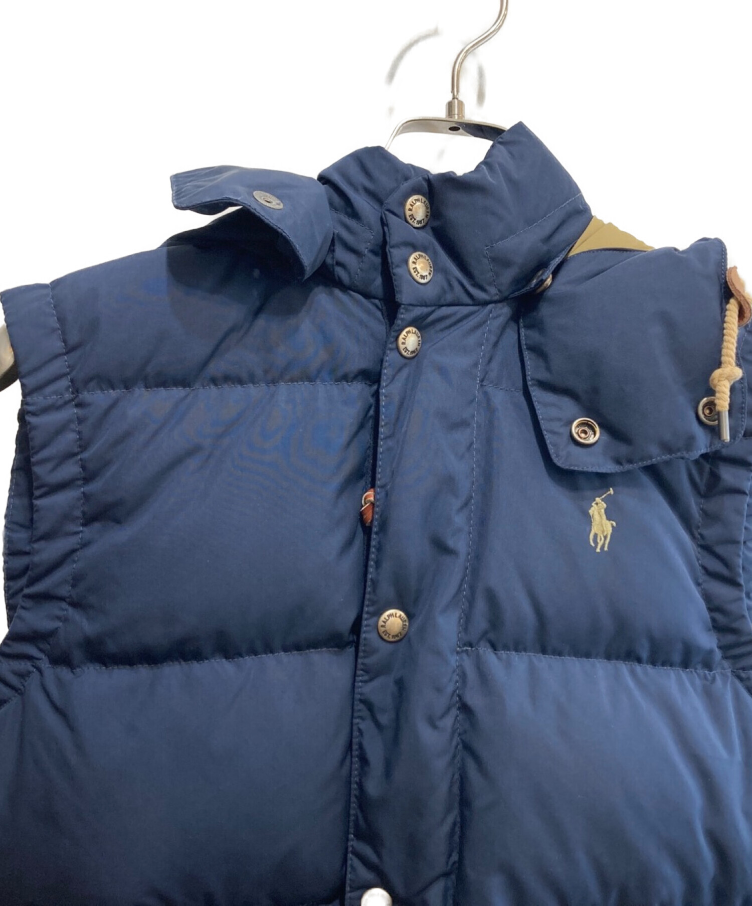 POLO RALPH LAUREN (ポロ・ラルフローレン) ダウンベスト ネイビー サイズ:XS