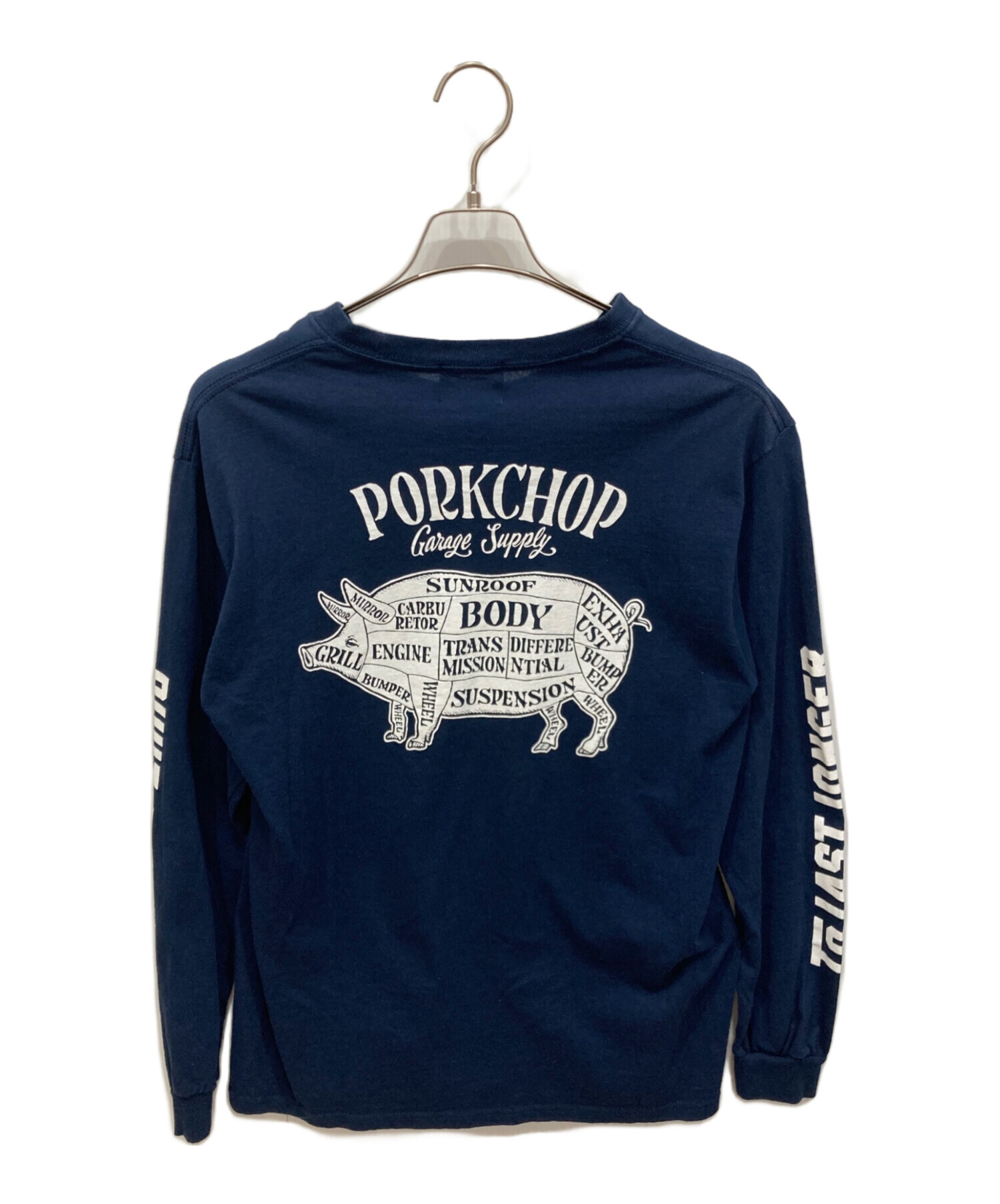 中古・古着通販】PORK CHOP GARAGE SUPPLY (ポークチョップガレージサプライ) ロングスリーブTシャツ ネイビー サイズ:SIZE  M｜ブランド・古着通販 トレファク公式【TREFAC FASHION】スマホサイト