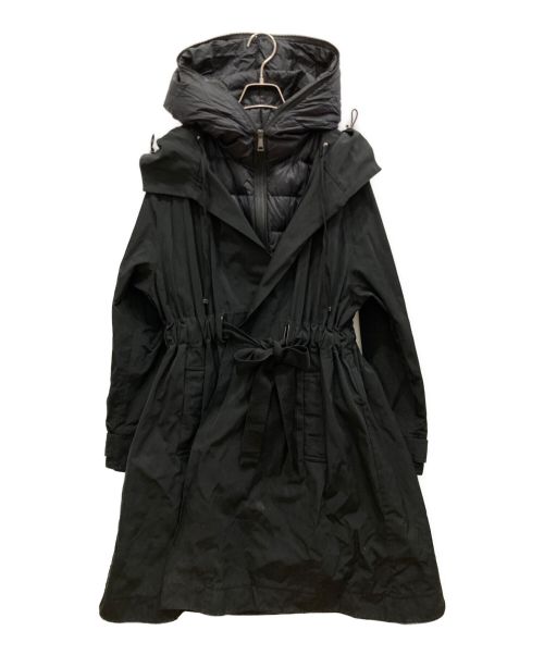 【中古・古着通販】MONCLER (モンクレール) BATZ レイヤード フーデット コート F20931C51880 ブラック サイズ:2｜ブランド・古着通販  トレファク公式【TREFAC FASHION】スマホサイト