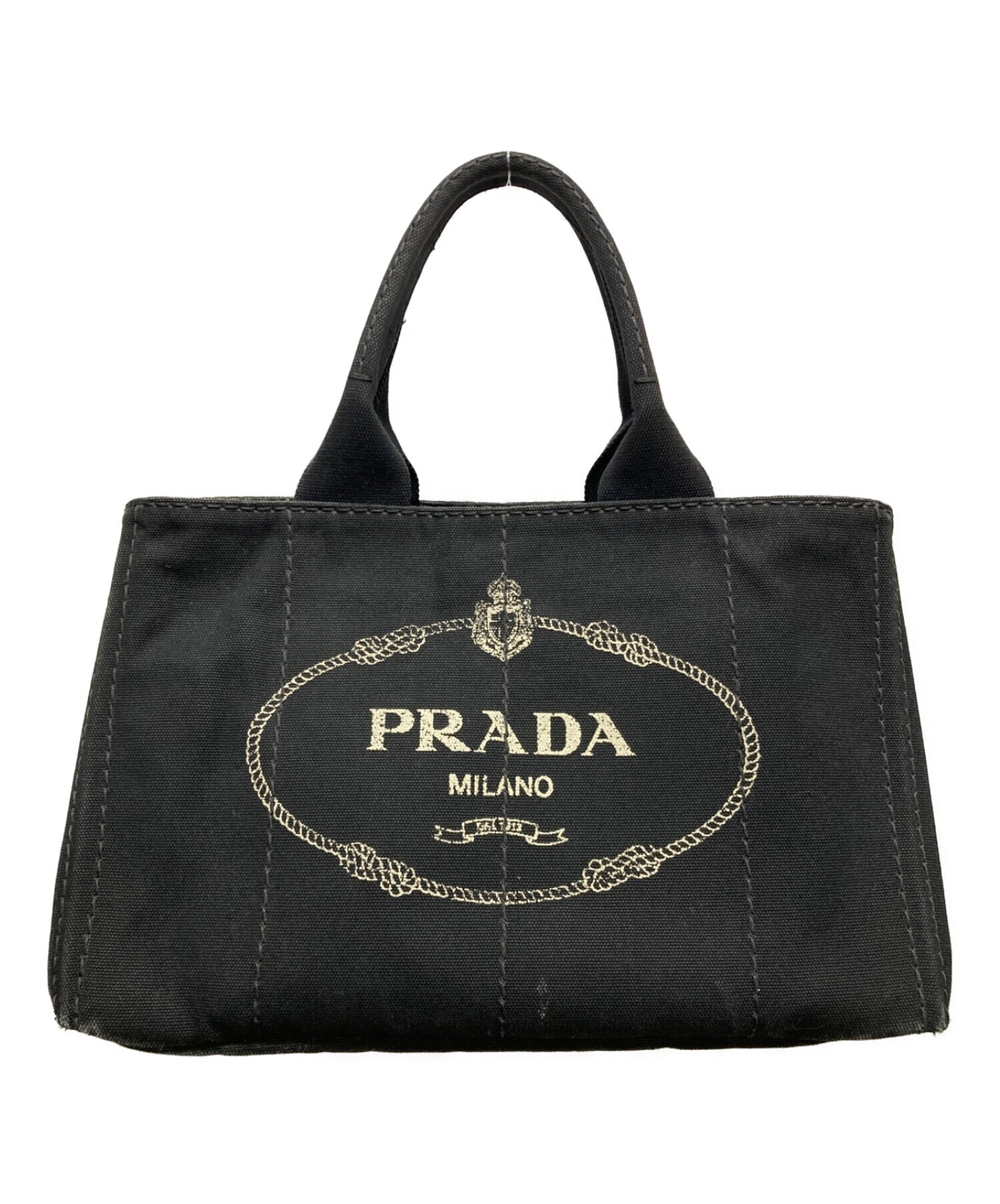 PRADA (プラダ) カナパ キャンバス トートバッグ BN2642 ブラック