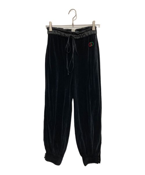 【中古・古着通販】GUCCI (グッチ) ベロアトラックパンツ ブラック サイズ:XS｜ブランド・古着通販 トレファク公式【TREFAC  FASHION】スマホサイト