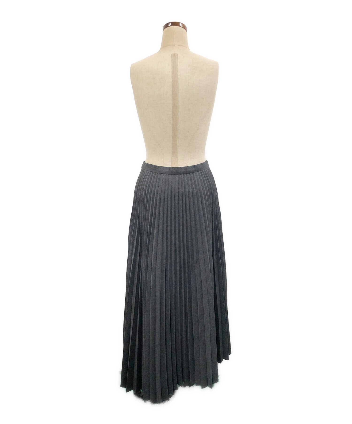 CLANE (クラネ) ASYMMETRY PLEAT WRAP SKIRT グレー サイズ:2