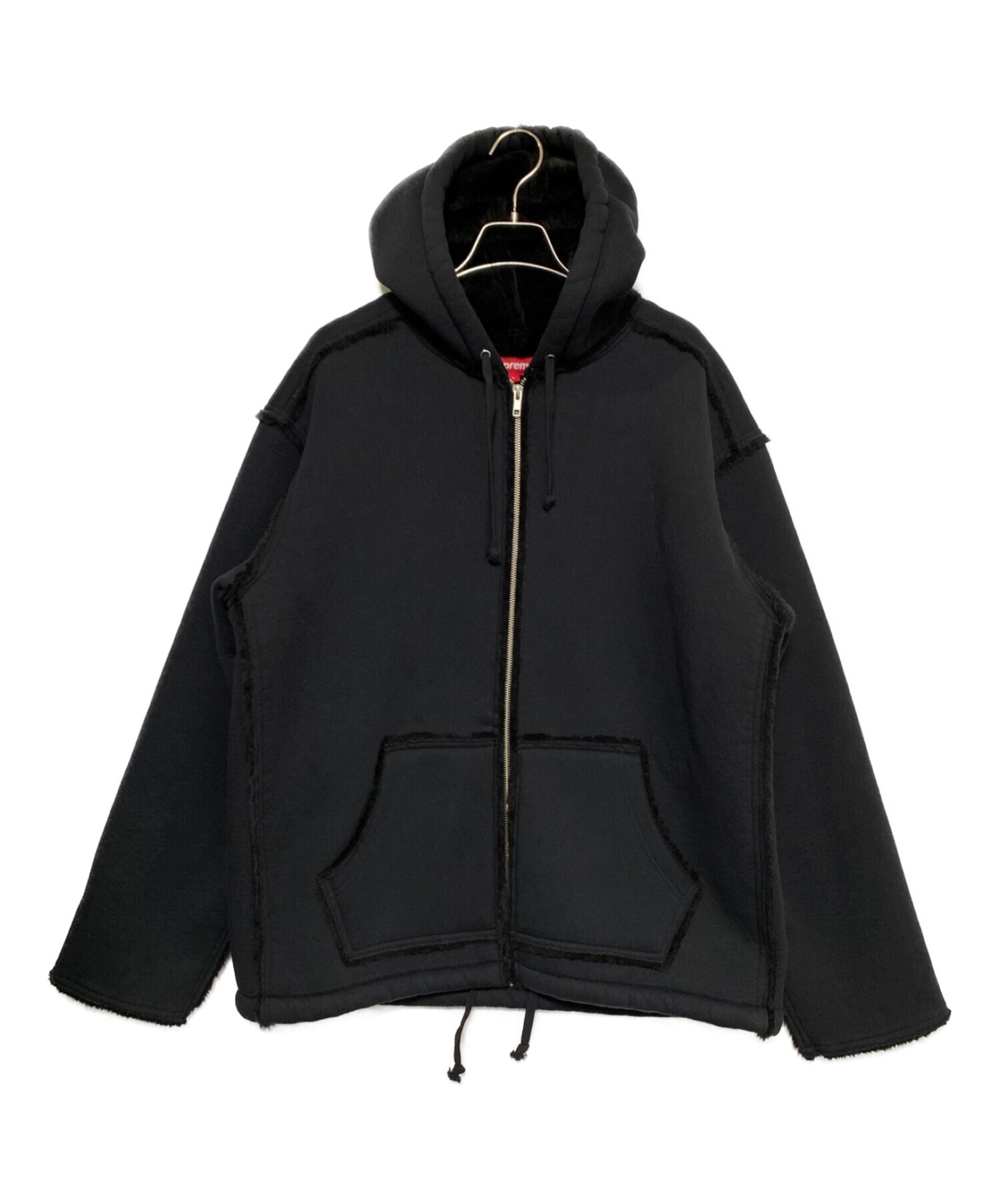 SUPREME (シュプリーム) Faux Shearling Hooded Jacket ブラック サイズ:L