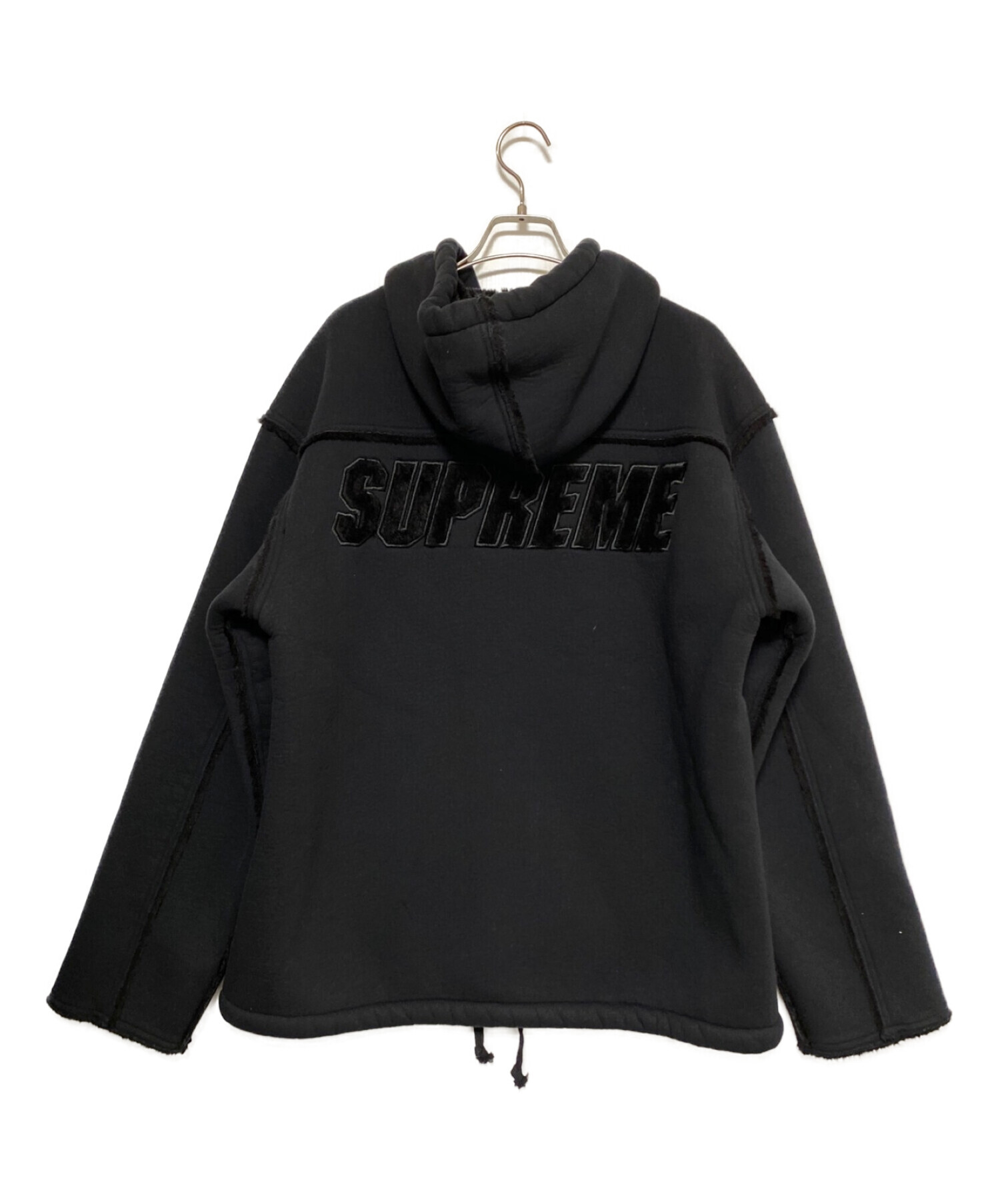 SUPREME (シュプリーム) Faux Shearling Hooded Jacket ブラック サイズ:L