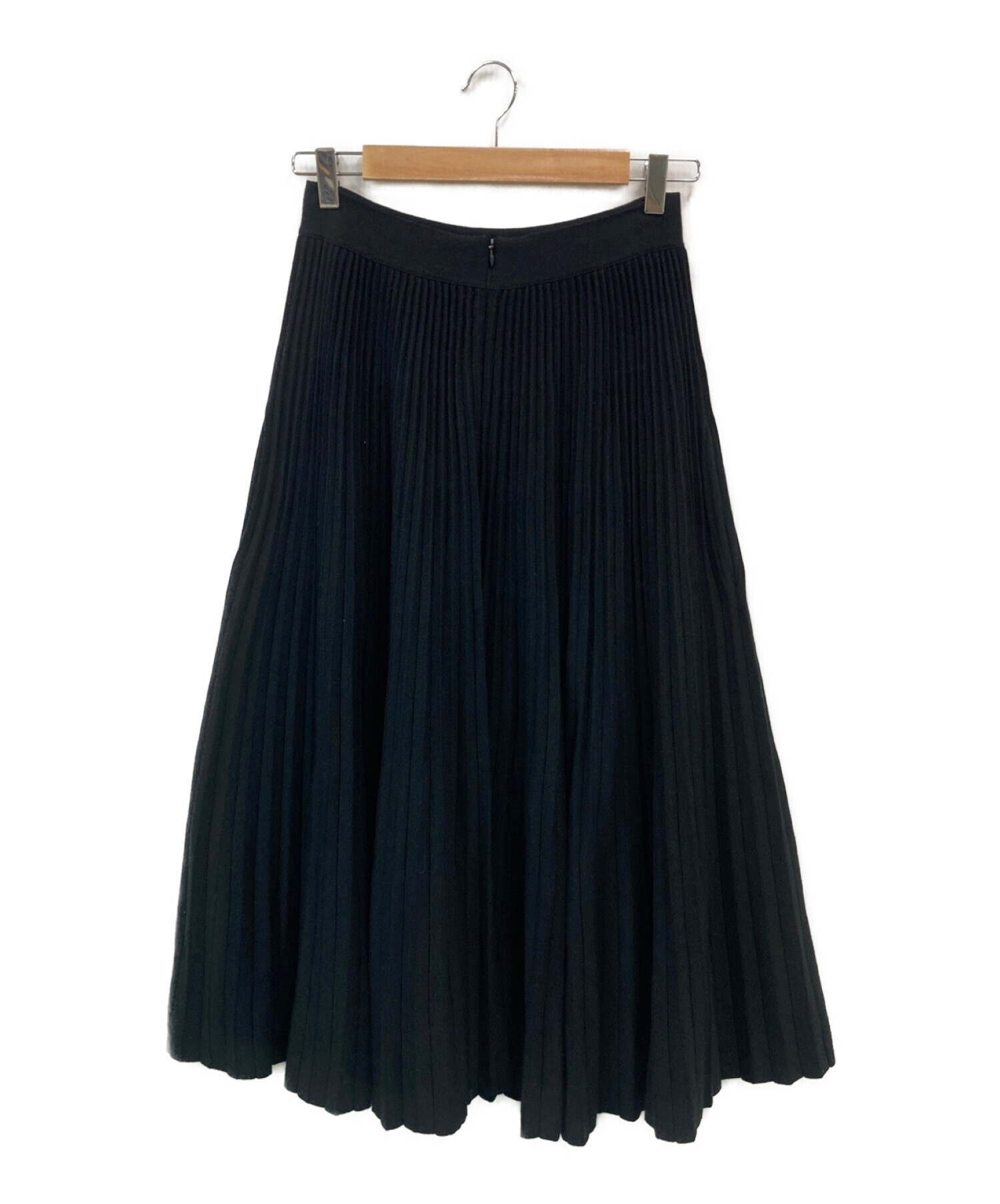MADISON BLUE (マディソンブルー) ニットプリーツスカート ブラック サイズ:XS
