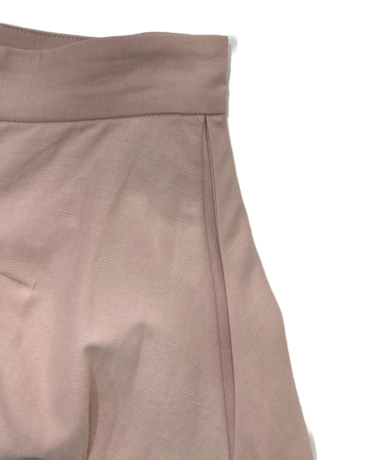 ebure (エブール) Linen Cotton Twill Flare Skirt ピンク サイズ:36
