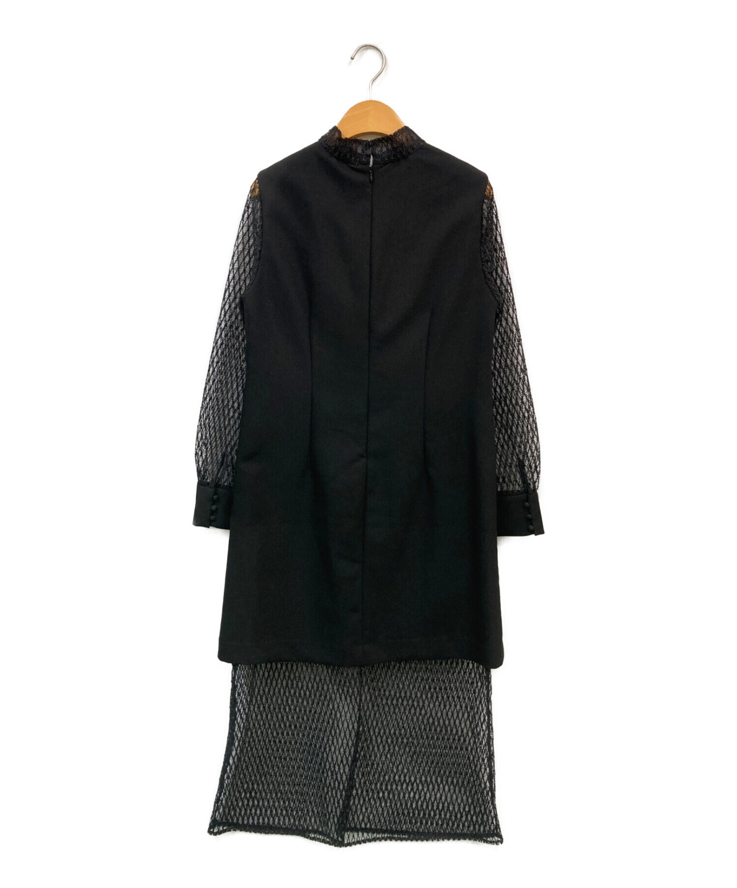 AMERI (アメリ) MELON SLEEVE STRAIGHT DRESS ブラック サイズ:M