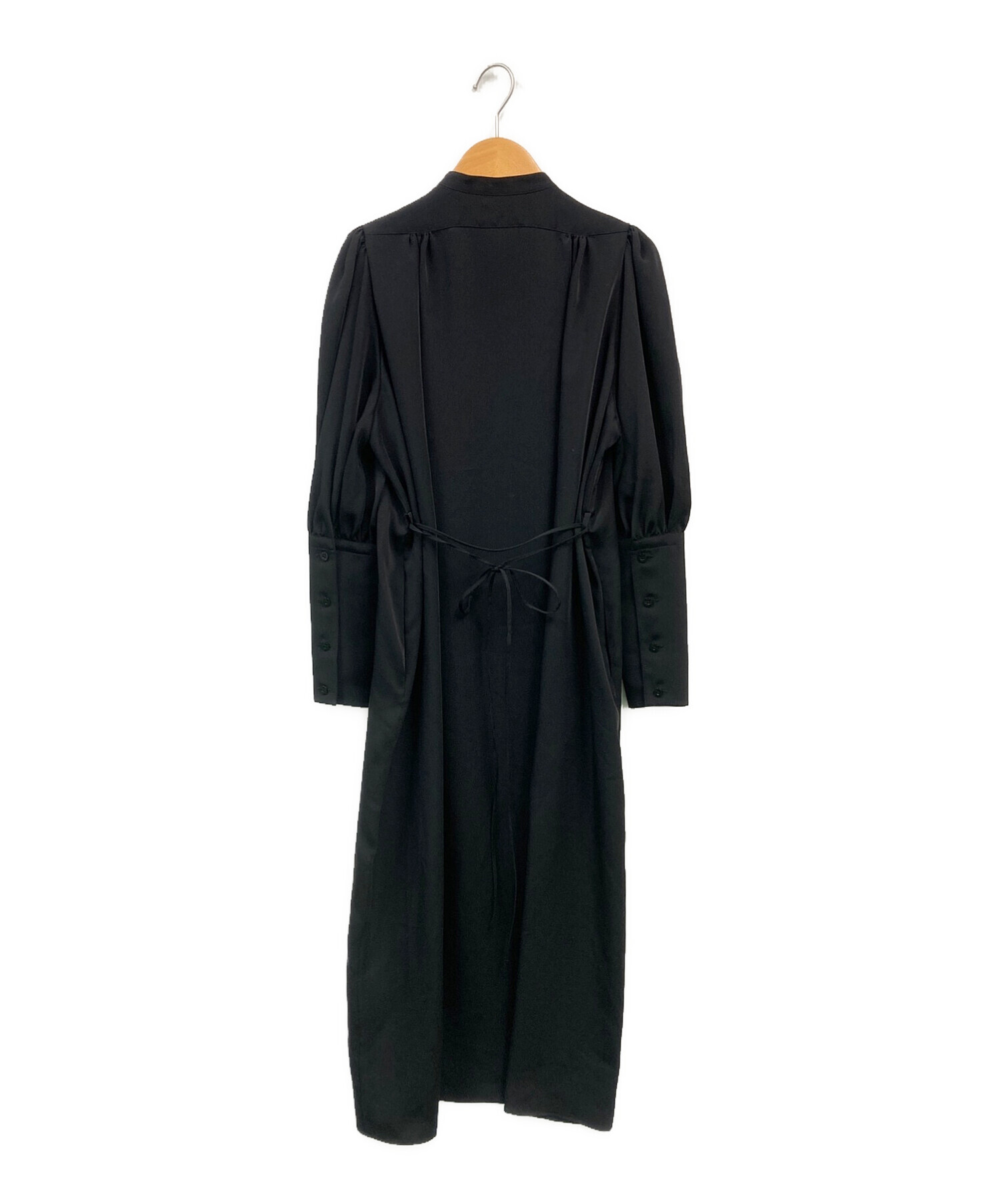 中古・古着通販】HYKE (ハイク) TWIST SATIN BALLOON SLEEVE DRESS