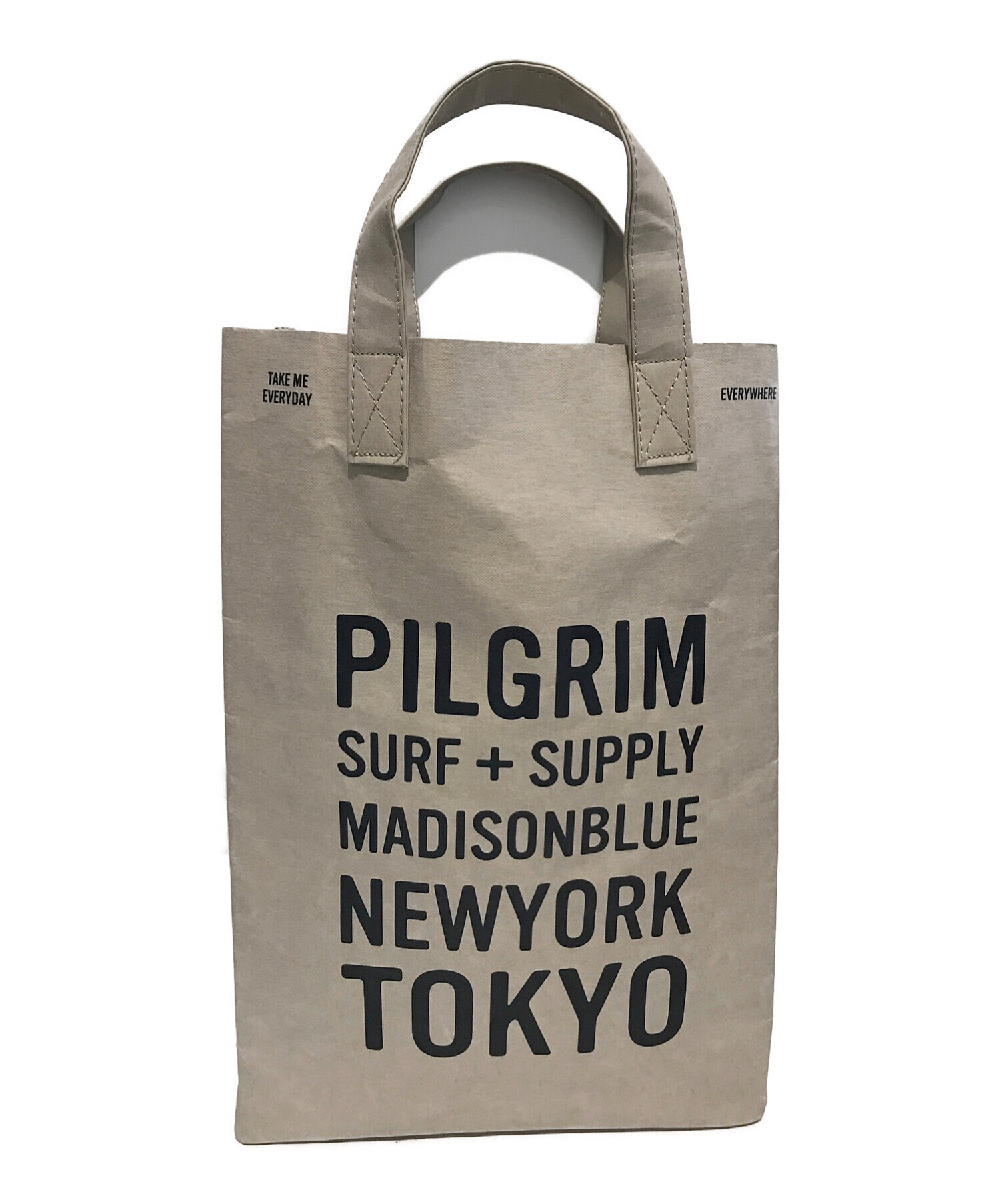 PILGRIM SURF+SUPPLY×MADISONBLUE (ピルグリム サーフ+サプライ×マディソンブルー) トートバッグ グレー