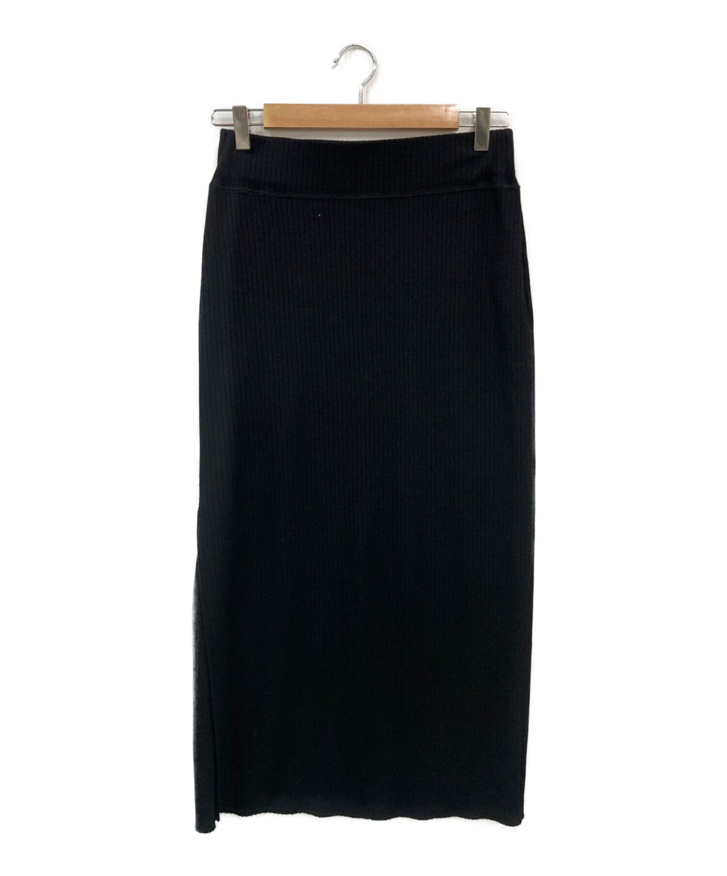 スカートDEUXIEME CLASSE (ドゥーズィエム クラス) Jersey rib スカート ブラック サイズ:F ロングスカート