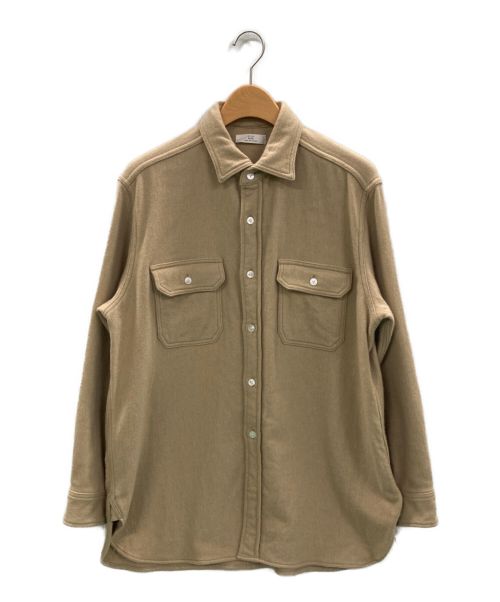 中古・古着通販】ents. (エンツ) カシミヤシャツジャケット D.Khaki