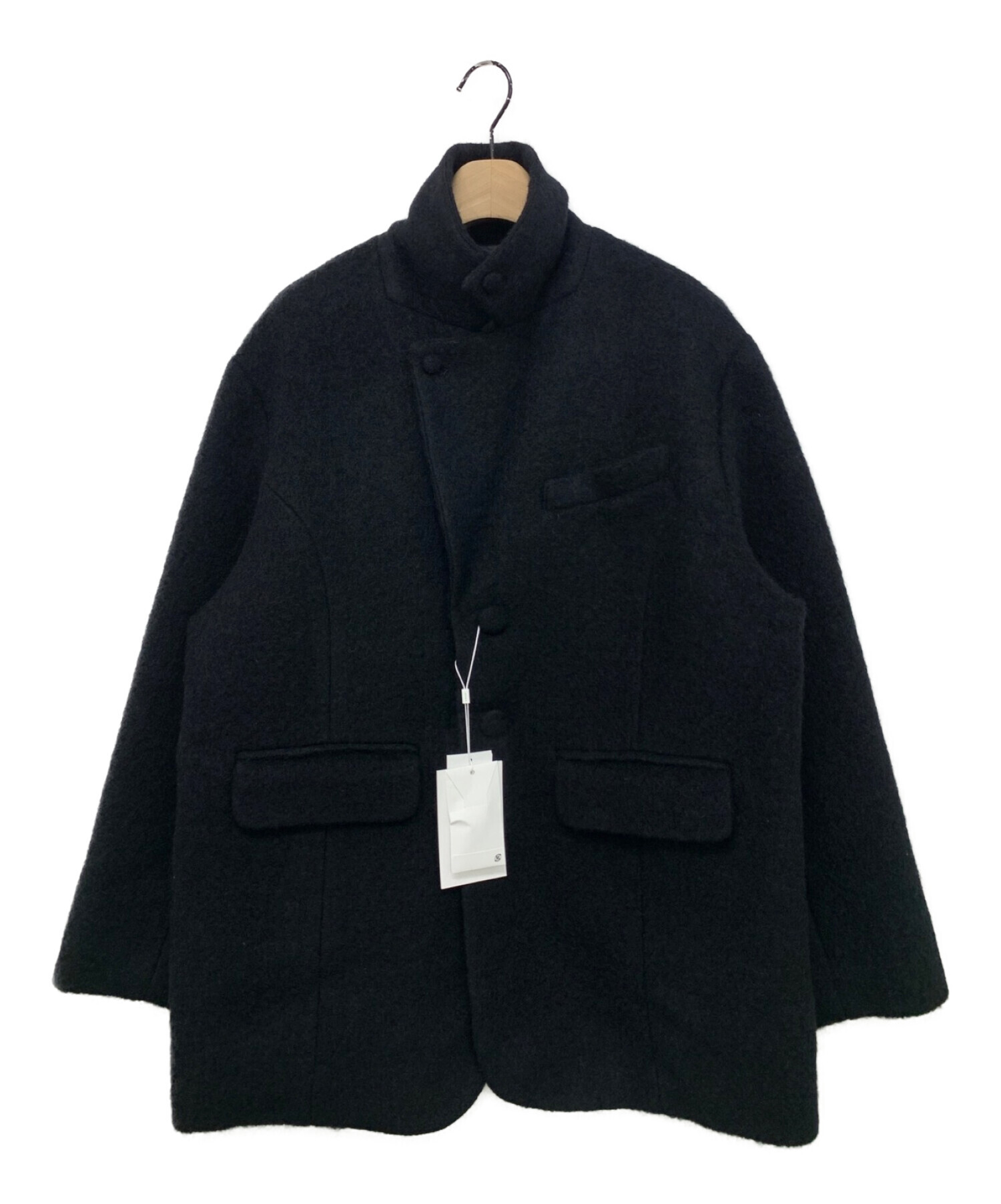 AMERI (アメリ) 2WAY MOHAIR SHAGGY BIG JACKET ブラック サイズ:F