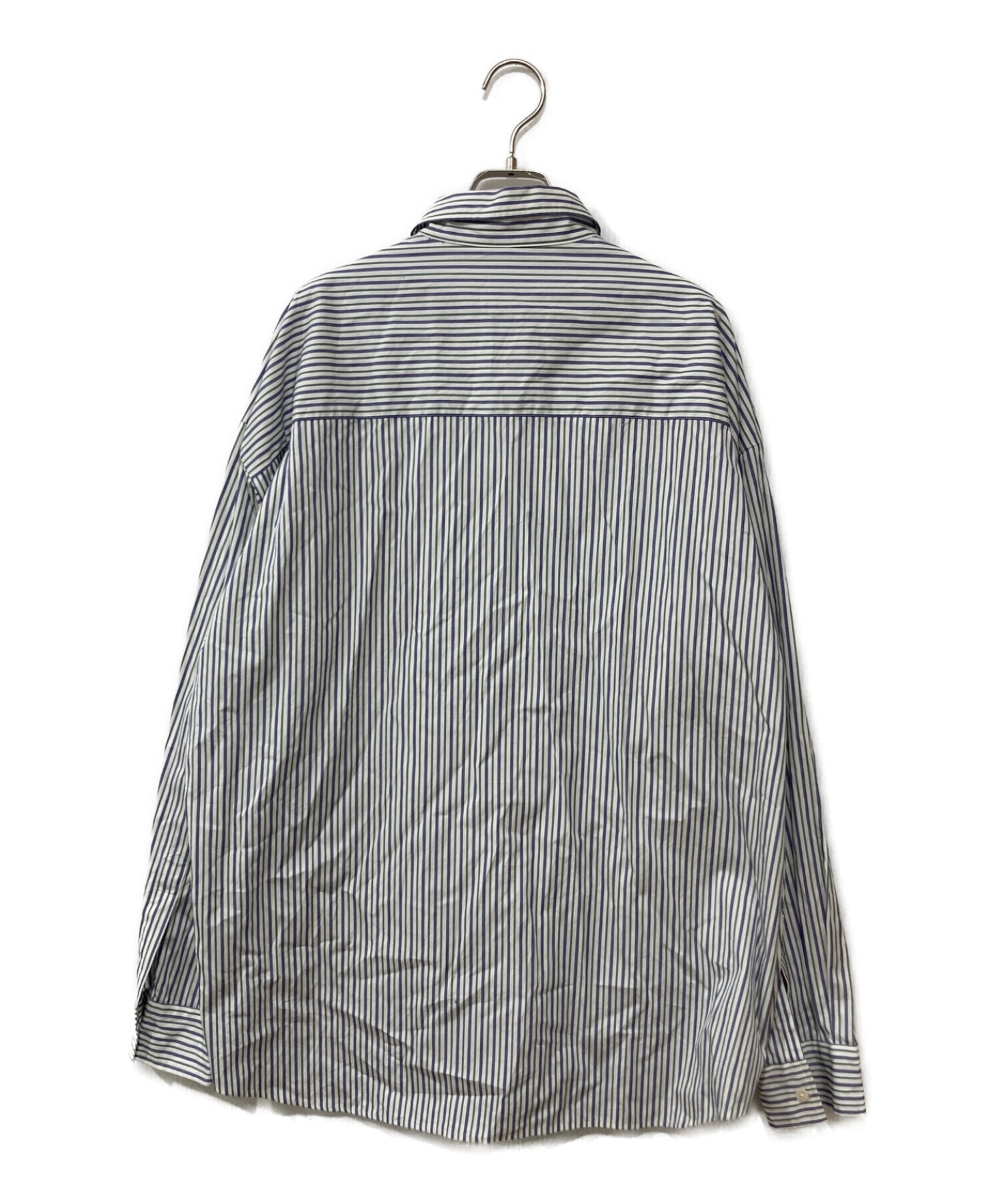 SOFTHYPHEN (ソフトハイフン) THOMAS MASON STRIPE SHIRT ホワイト×ネイビー サイズ:03