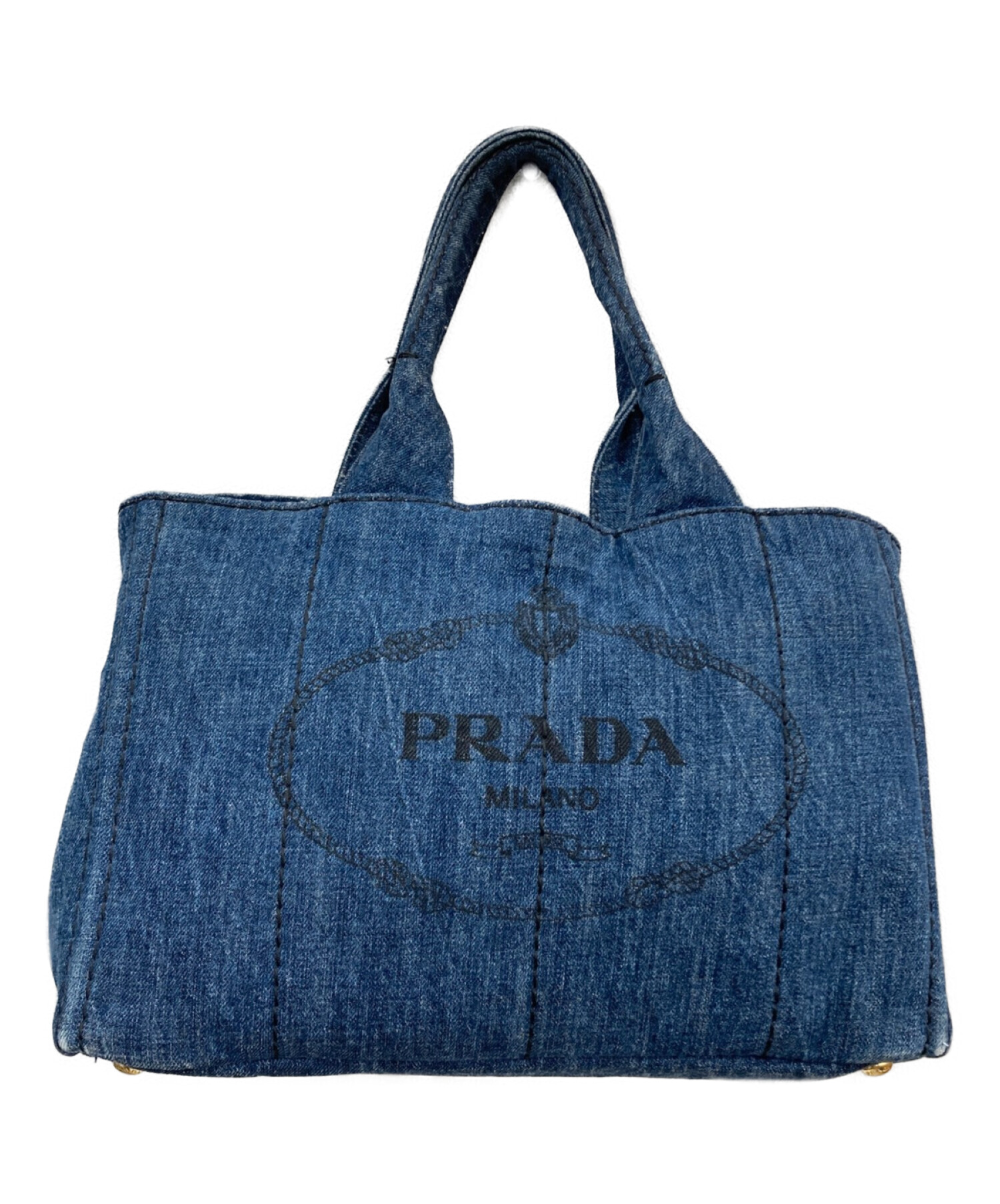 中古・古着通販】PRADA (プラダ) カナパデニムトートバッグ インディゴ