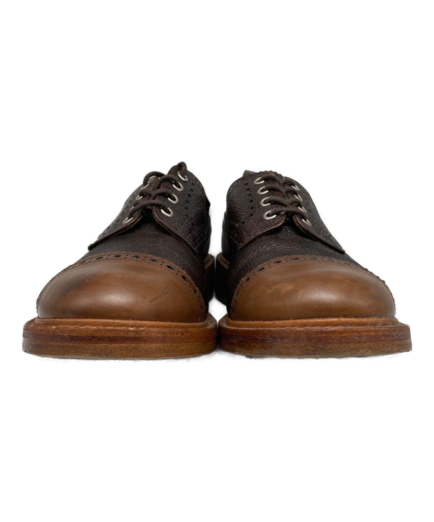 Tricker's (トリッカーズ) Waste(twice) (ウエストトワイス) トゥ-キャップシューズ ブラウン サイズ:UK9