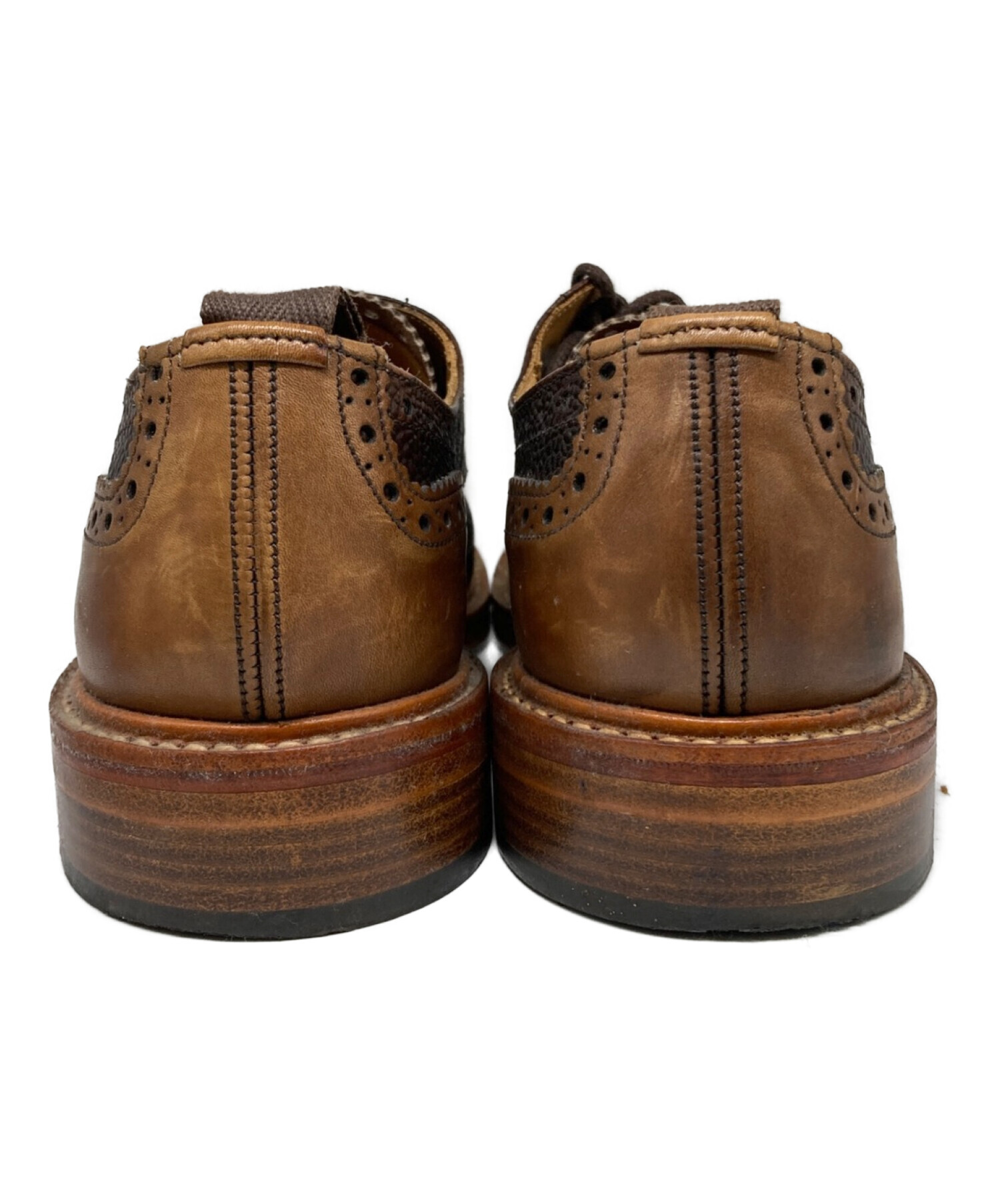 Tricker's (トリッカーズ) Waste(twice) (ウエストトワイス) トゥ-キャップシューズ ブラウン サイズ:UK9