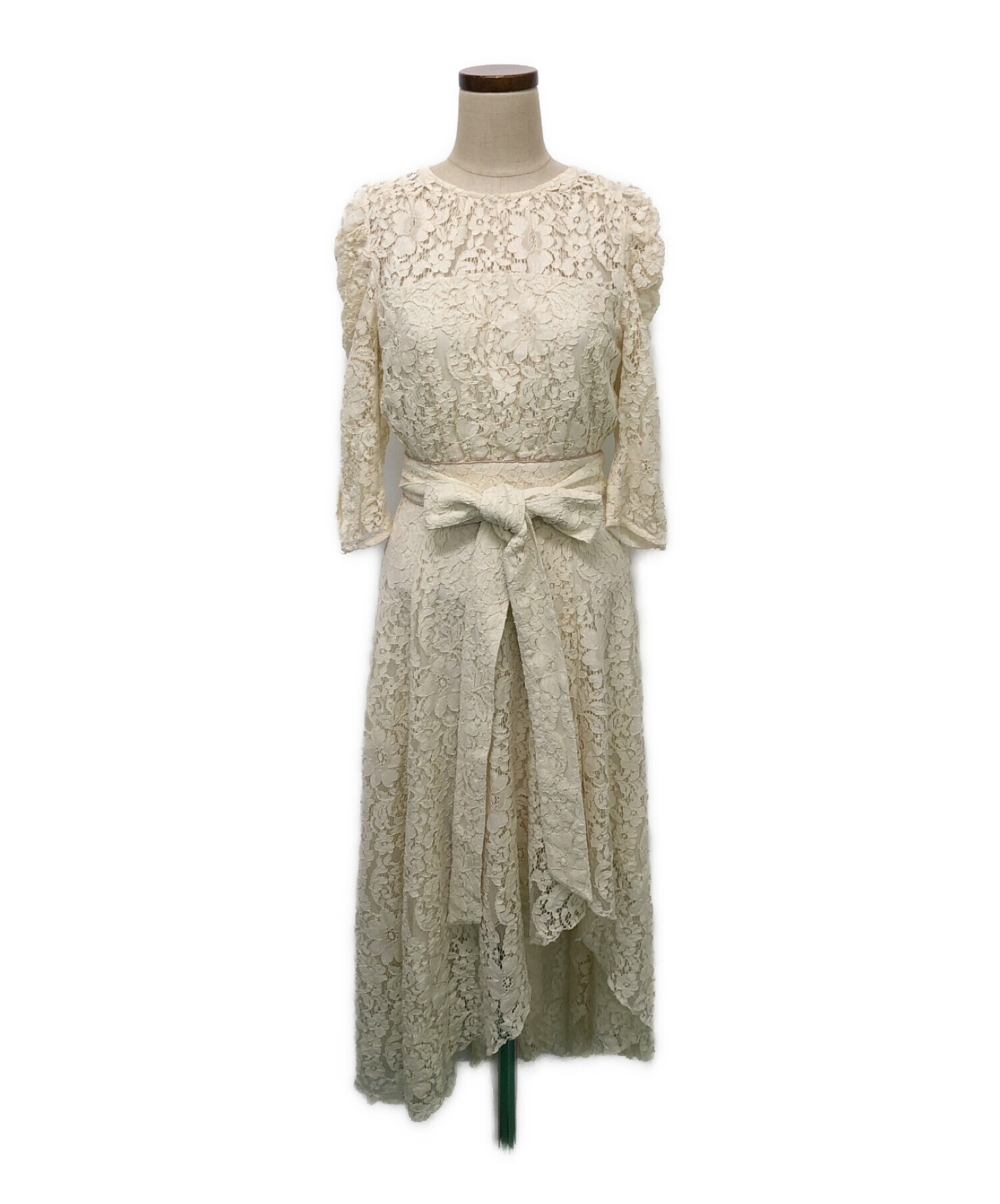 HER LIP TO (ハーリップトゥ) レBelted Asymmetric Lace Dress アイボリー サイズ:S