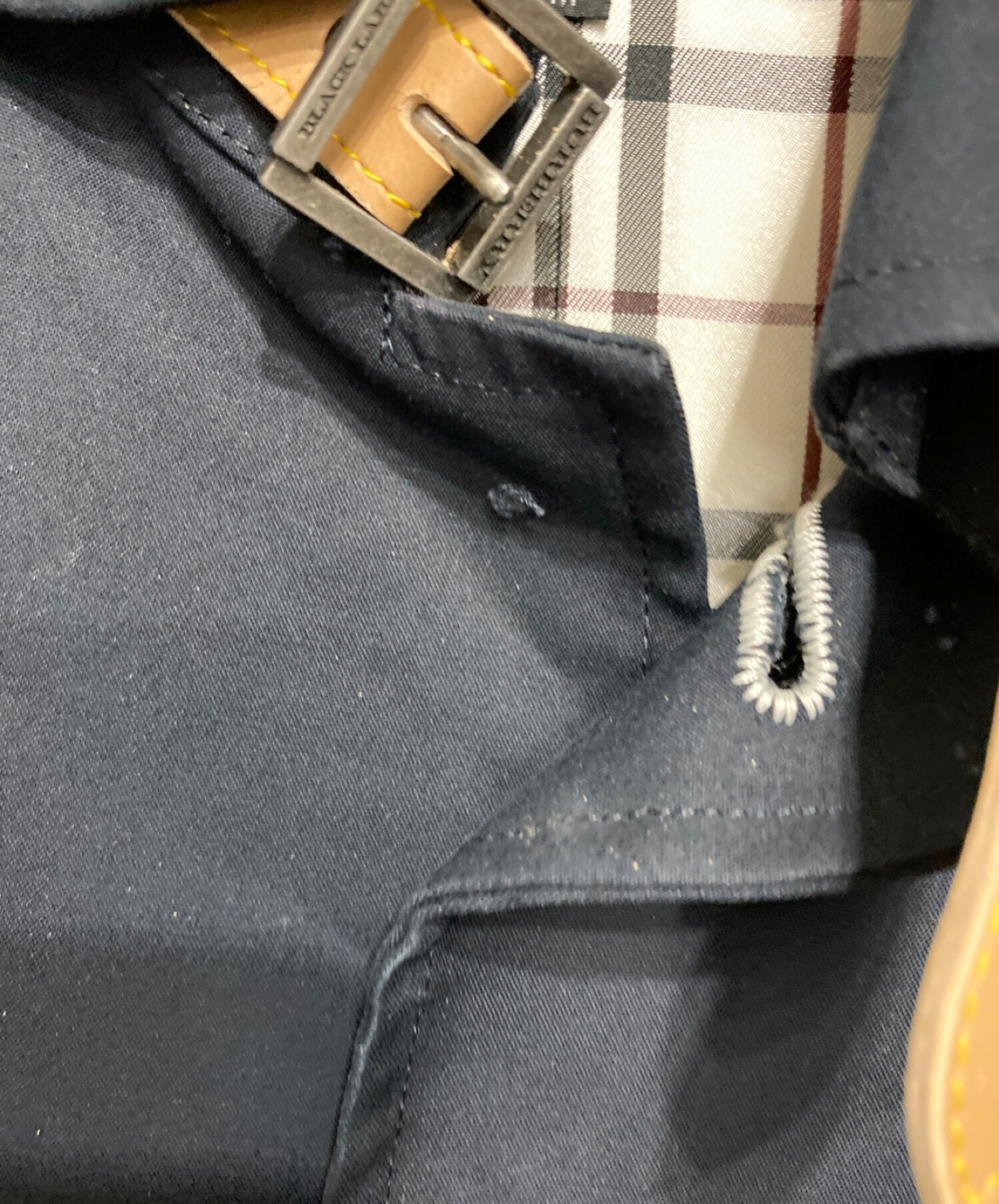 BURBERRY BLACK LABEL (バーバリーブラックレーベル) ステンカラーコート ネイビー サイズ:Ⅿ