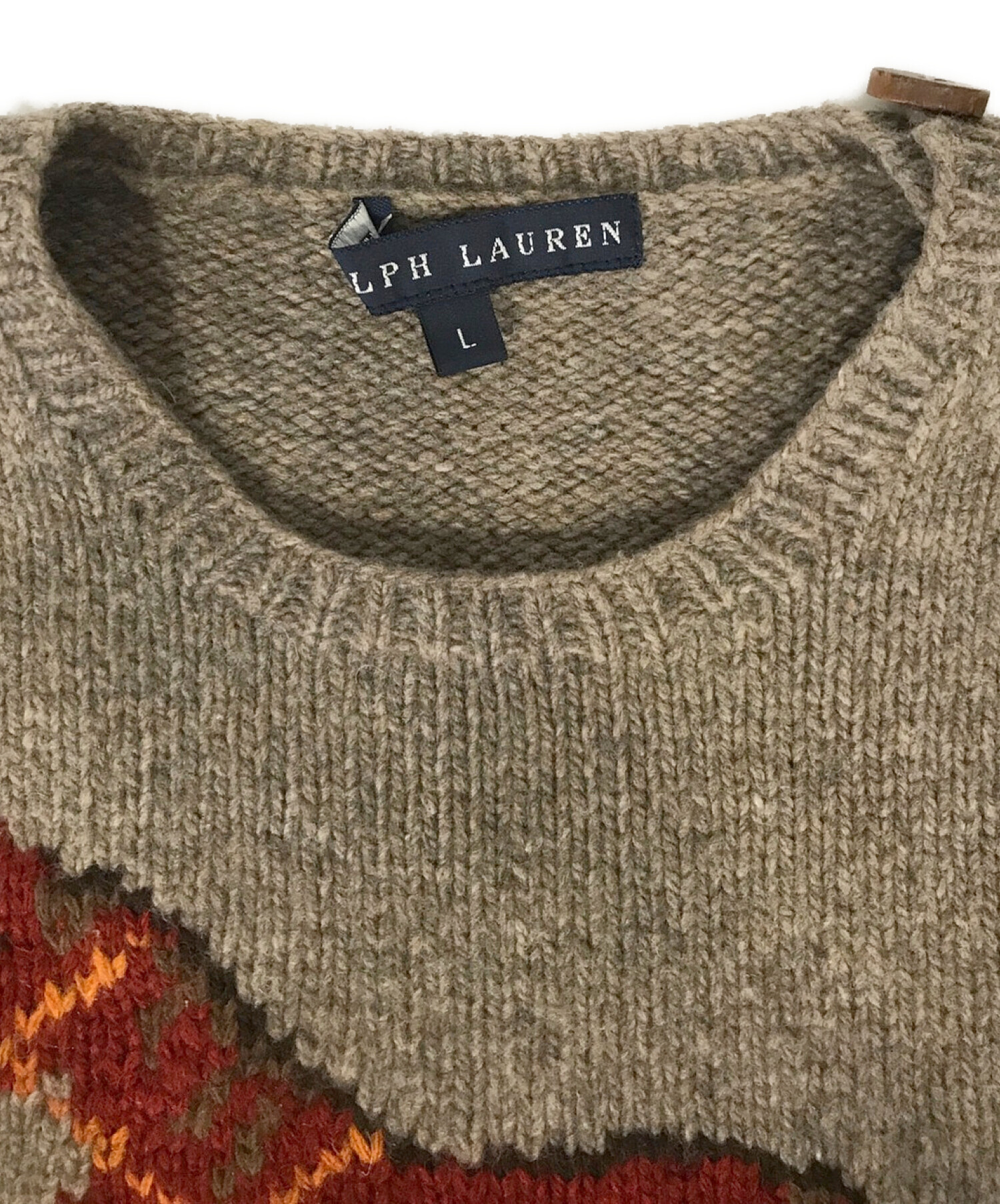 中古・古着通販】RALPH LAUREN (ラルフローレン) ロッキングホースニット ブラウン サイズ:L｜ブランド・古着通販  トレファク公式【TREFAC FASHION】スマホサイト