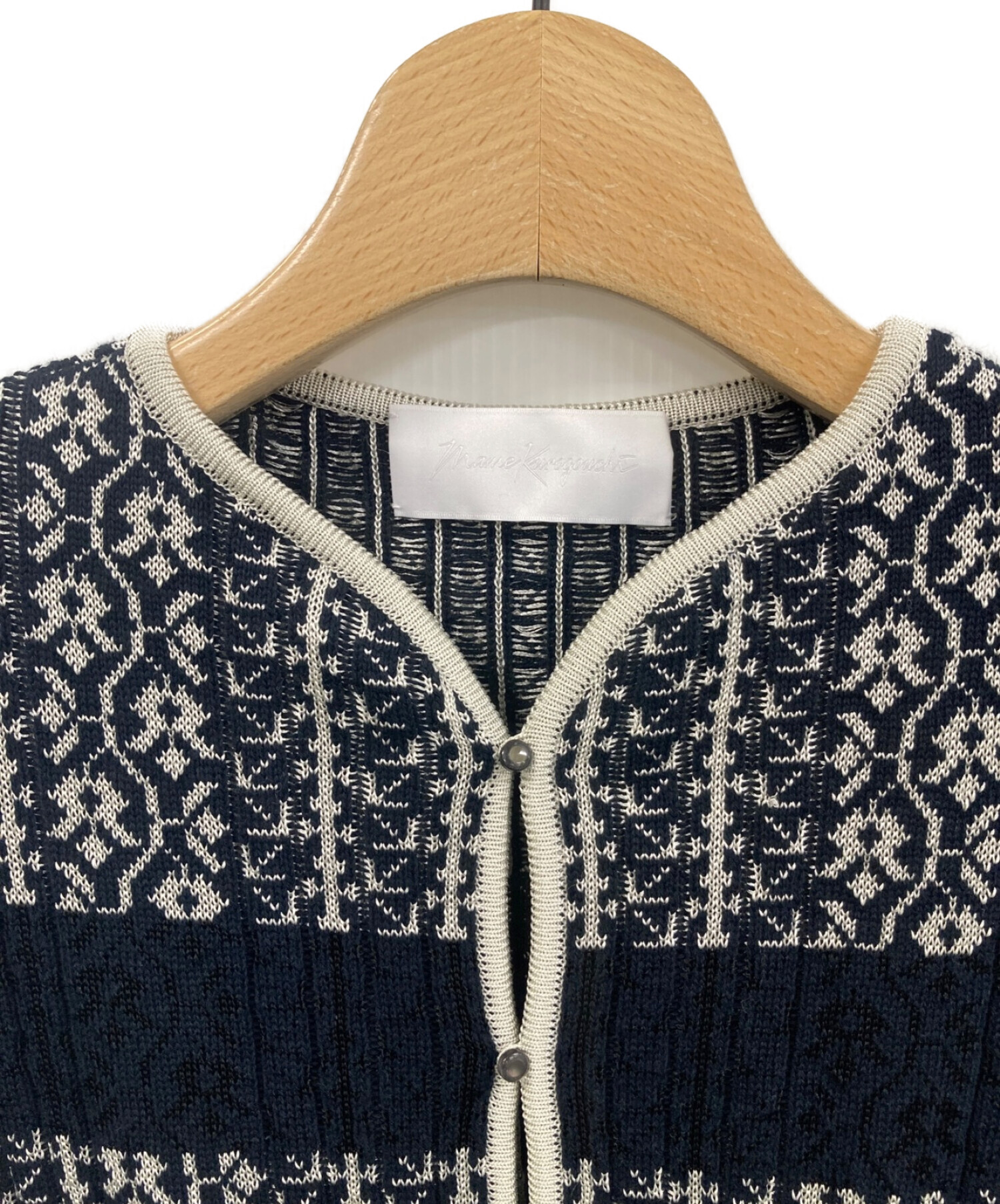 Mame Kurogouchi Rib Jacquard Knit Dress