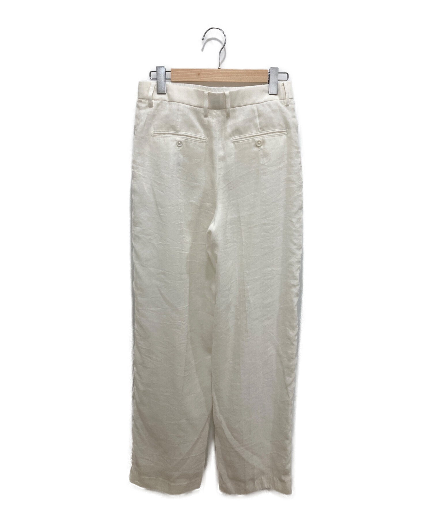 FUMIKA UCHIDA (フミカウチダ) DOUBLE WAIST REVERSIBLE PANTS ホワイト サイズ:38 未使用品
