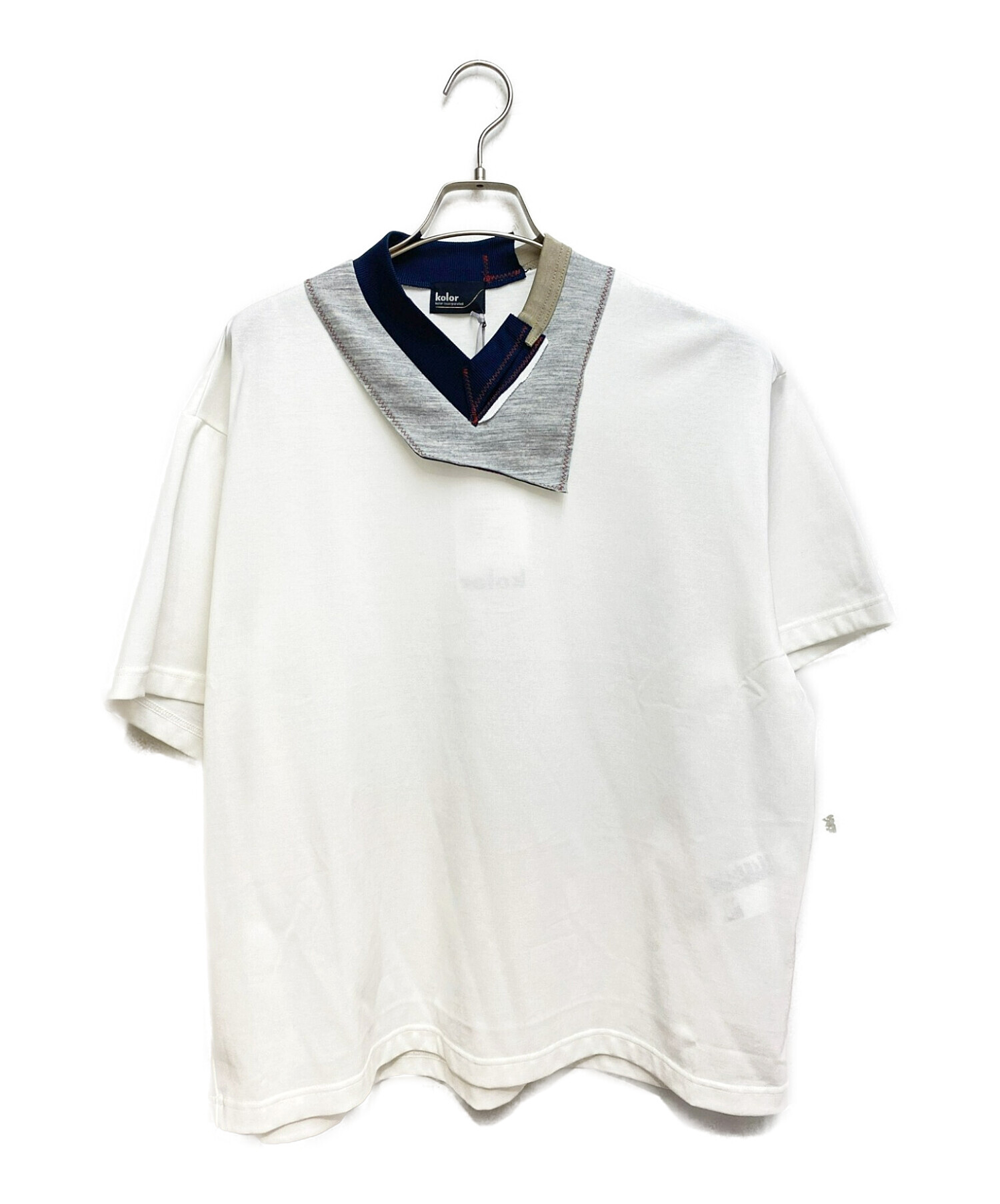 KOLOR (カラー) 22SS 度詰め天竺 Tシャツ ホワイト サイズ:2 未使用品