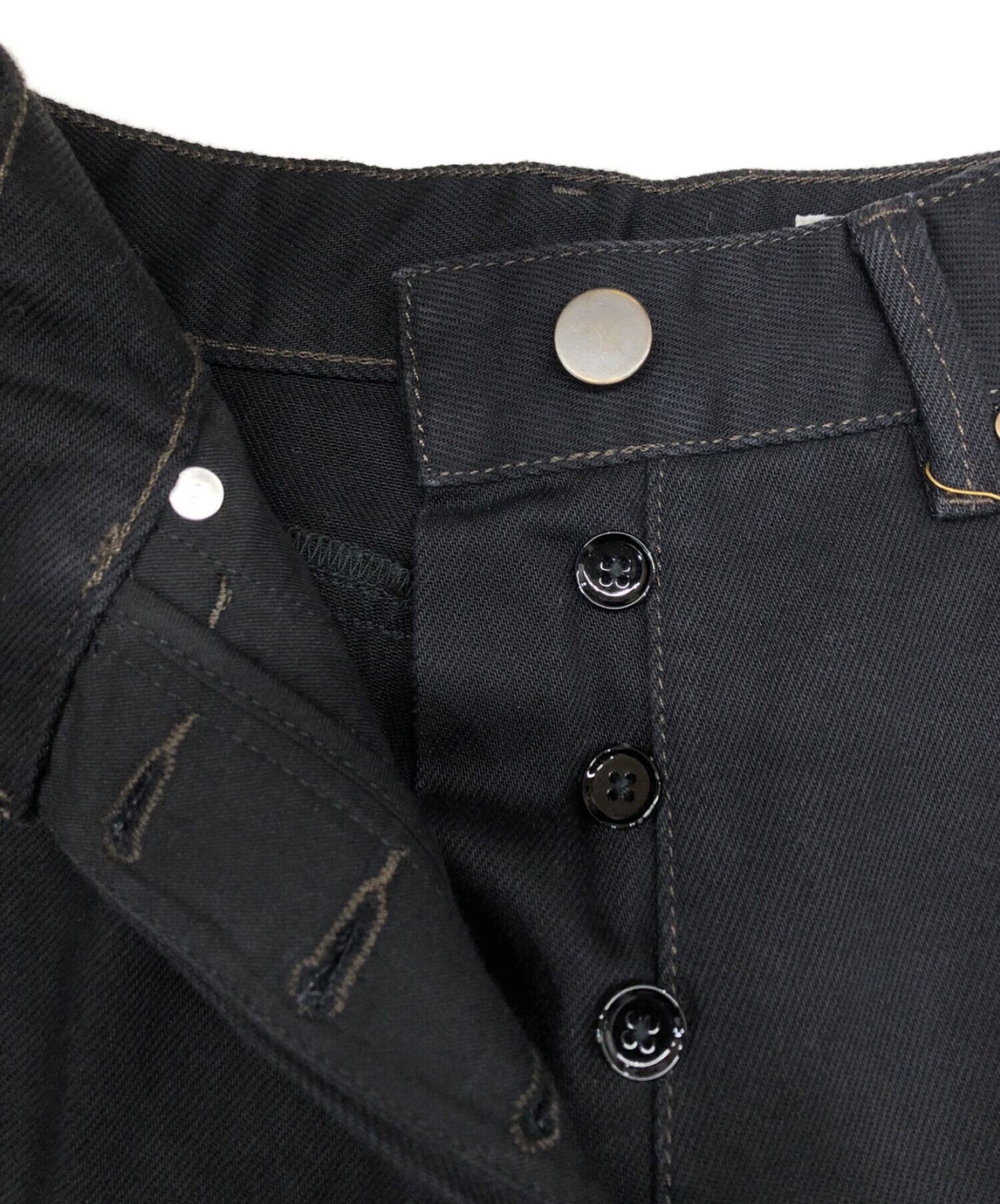 LEMAIRE (ルメール) DENIM FITTED PANTS BLACK サイズ:34 未使用品