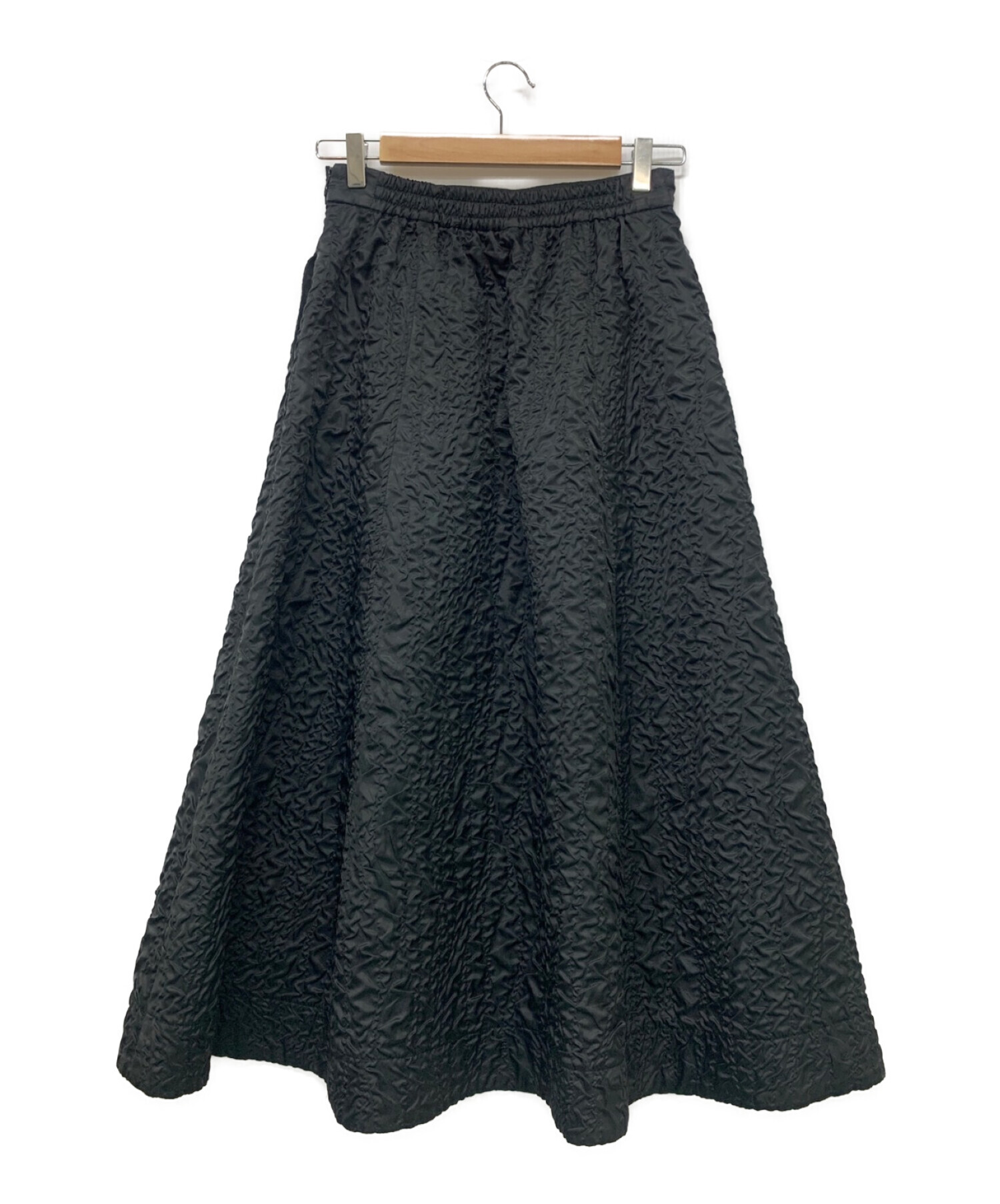 CADUNE (カデュネ) ジャガードフレアスカート ブラック サイズ:36