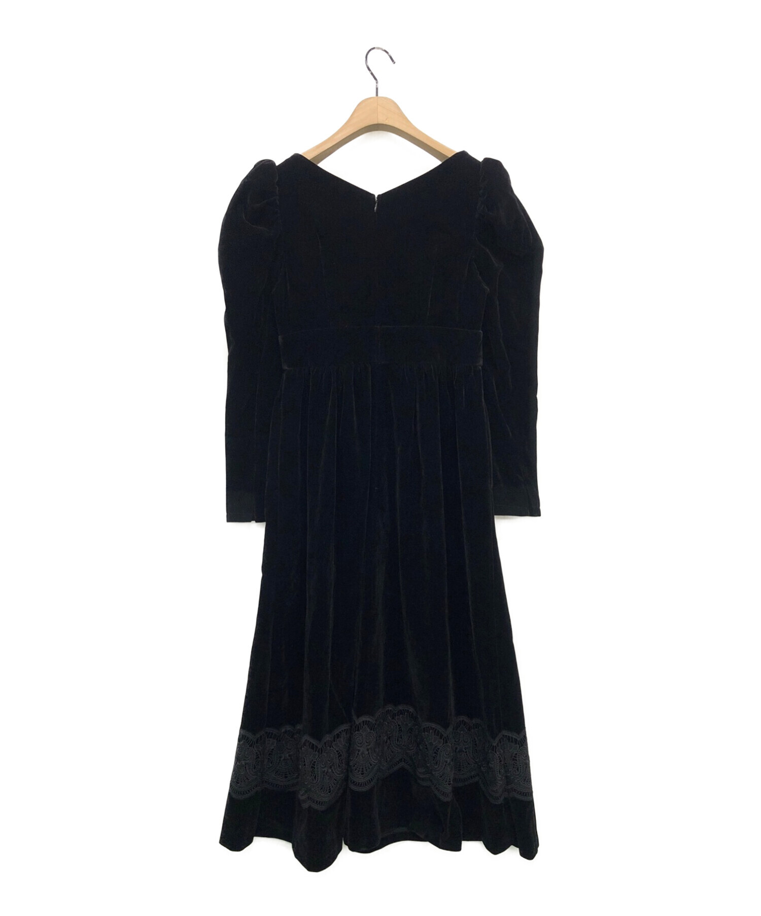 herlipto【herlipto】Royal Velour Long Dress  /ブラック