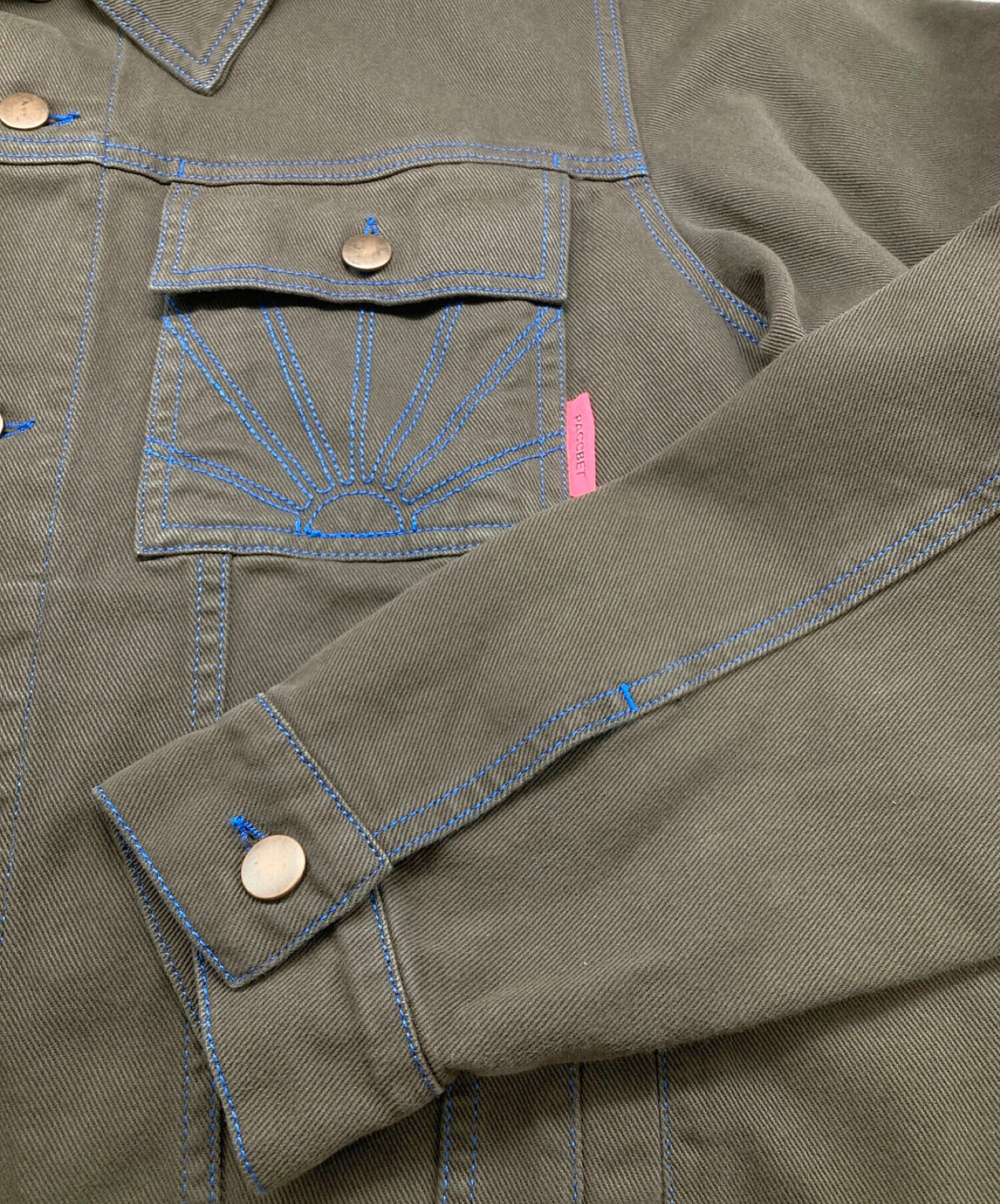 中古・古着通販】PACCBET (ラスベート) DENIM LONG JACKET ブラウン