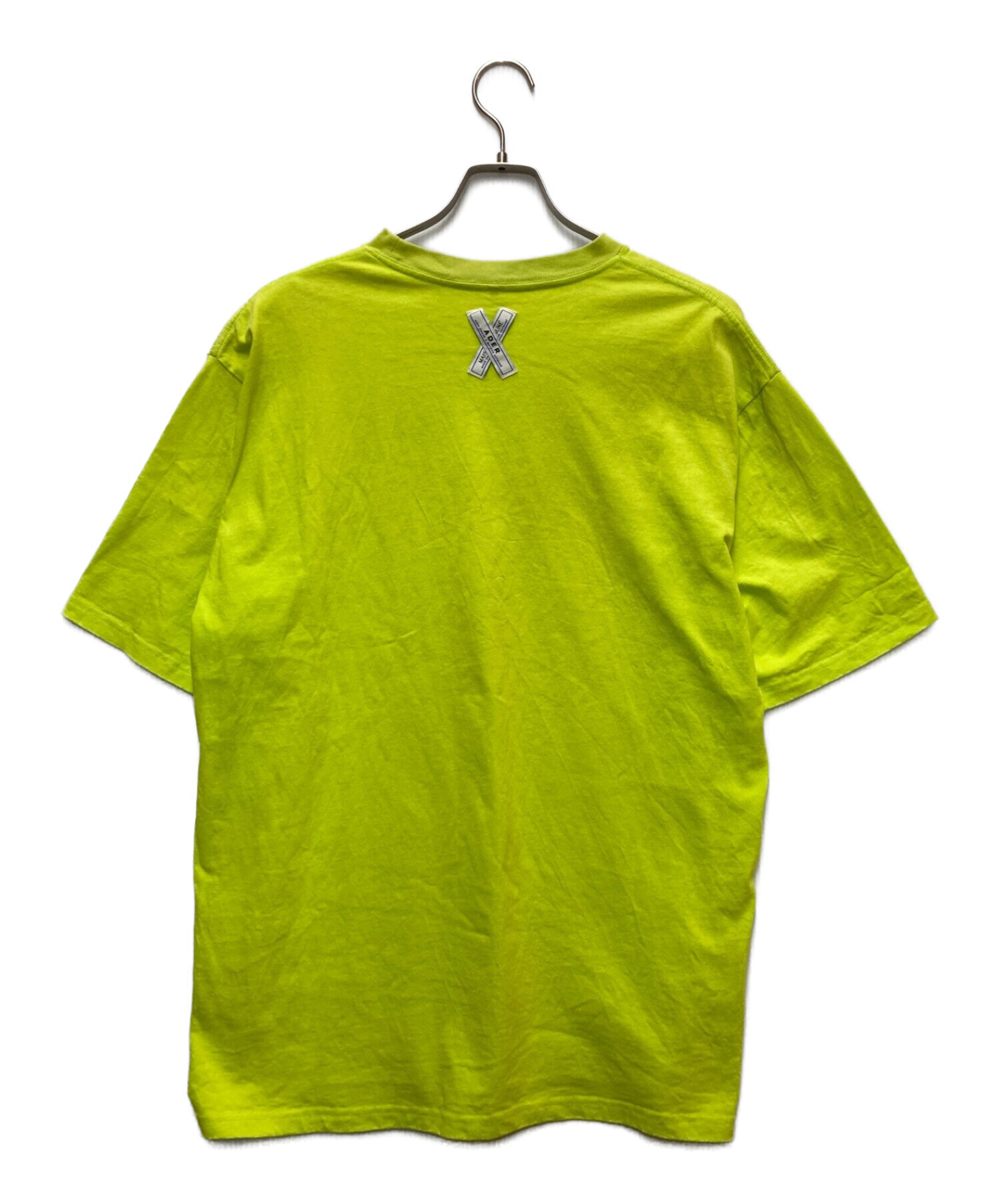 MAISON KITSUNE (メゾンキツネ) ADER error (アーダーエラー) プリント刺繍Tシャツ 黄緑 サイズ:A2