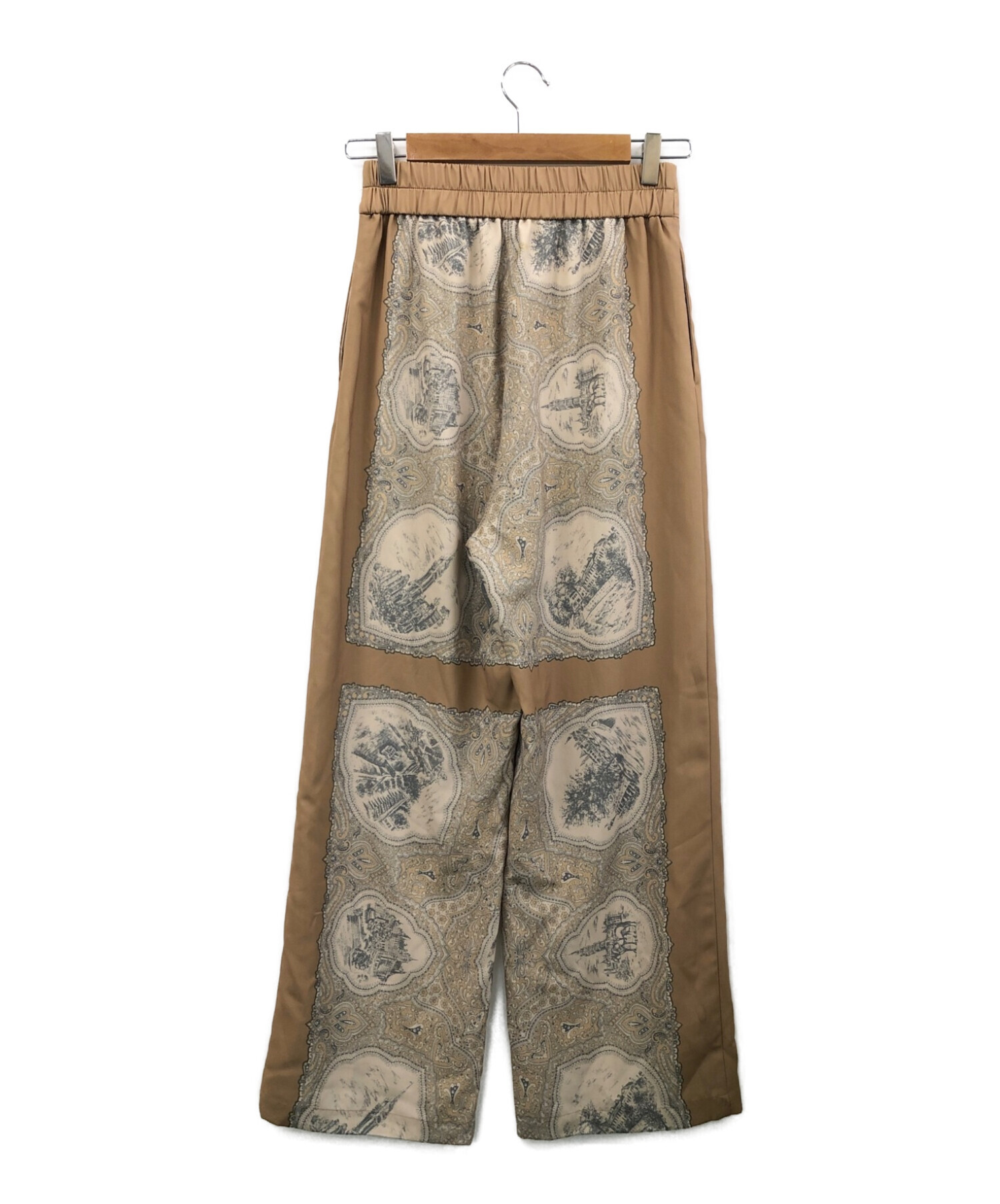 中古・古着通販】AMERI (アメリ) LANDSCAPE SCARF PANTS ベージュ