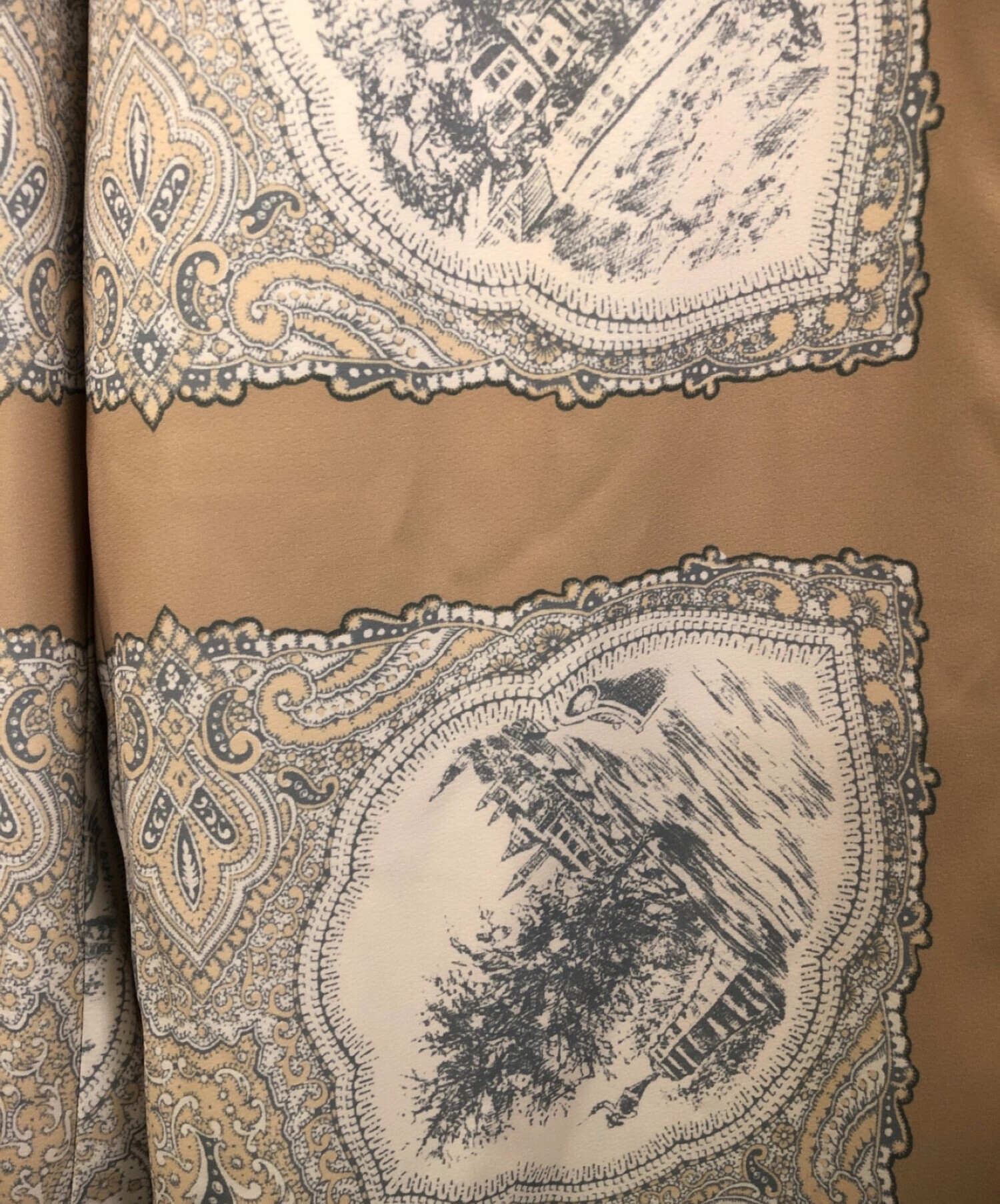 中古・古着通販】AMERI (アメリ) LANDSCAPE SCARF PANTS ベージュ