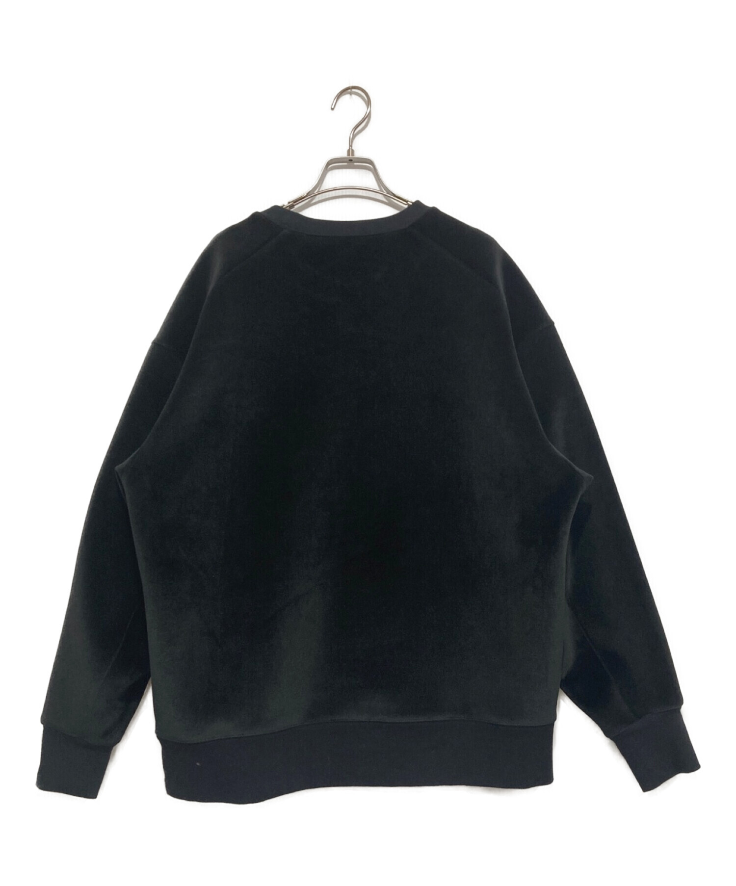 Y-3 (ワイスリー) U SQUARE VELVET SPACER CREW SWEATSHIRT ブラック サイズ:M