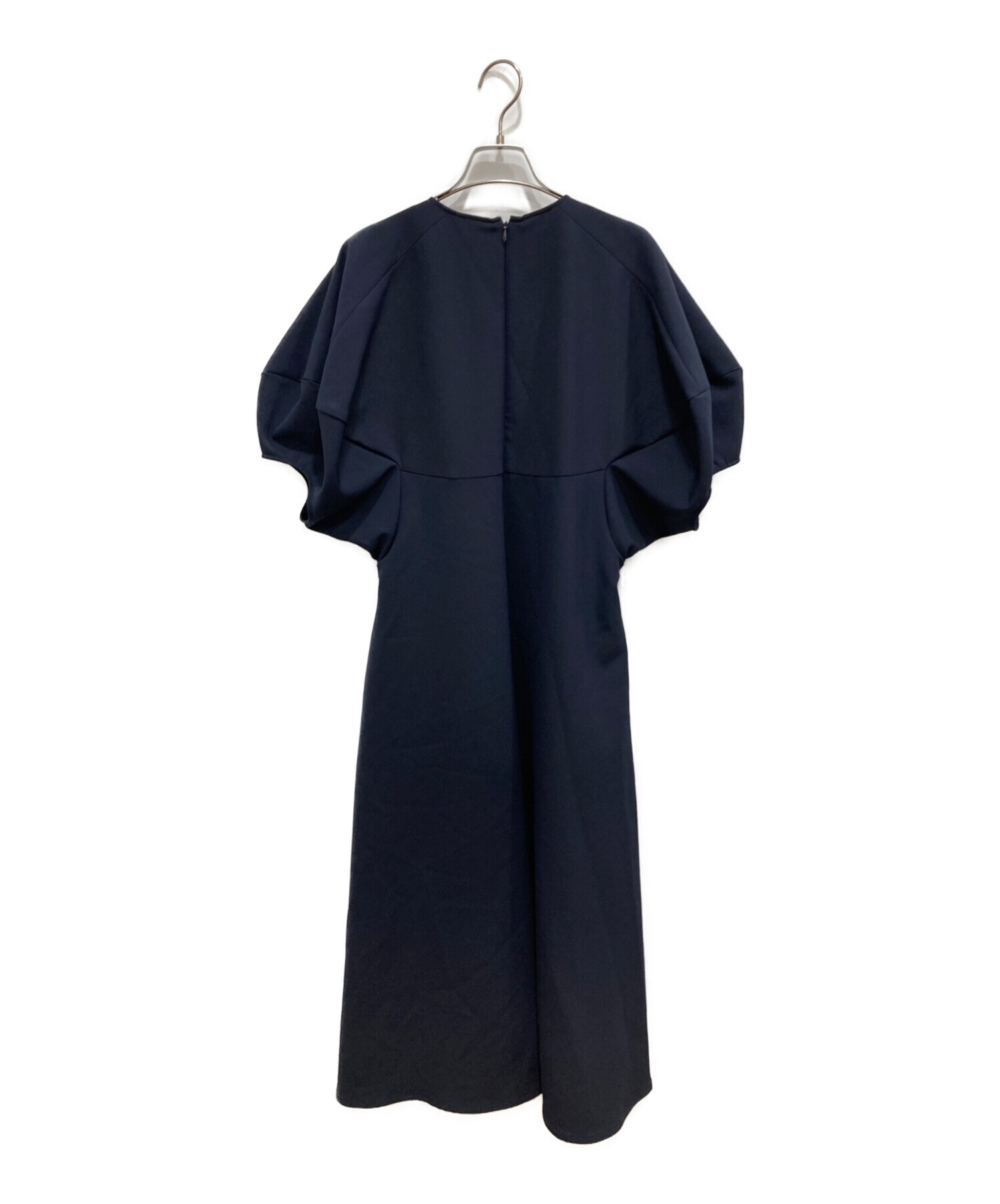 CLANE (クラネ) LANTERN SLEEVE FLARE ONE PIECE ネイビー サイズ:1